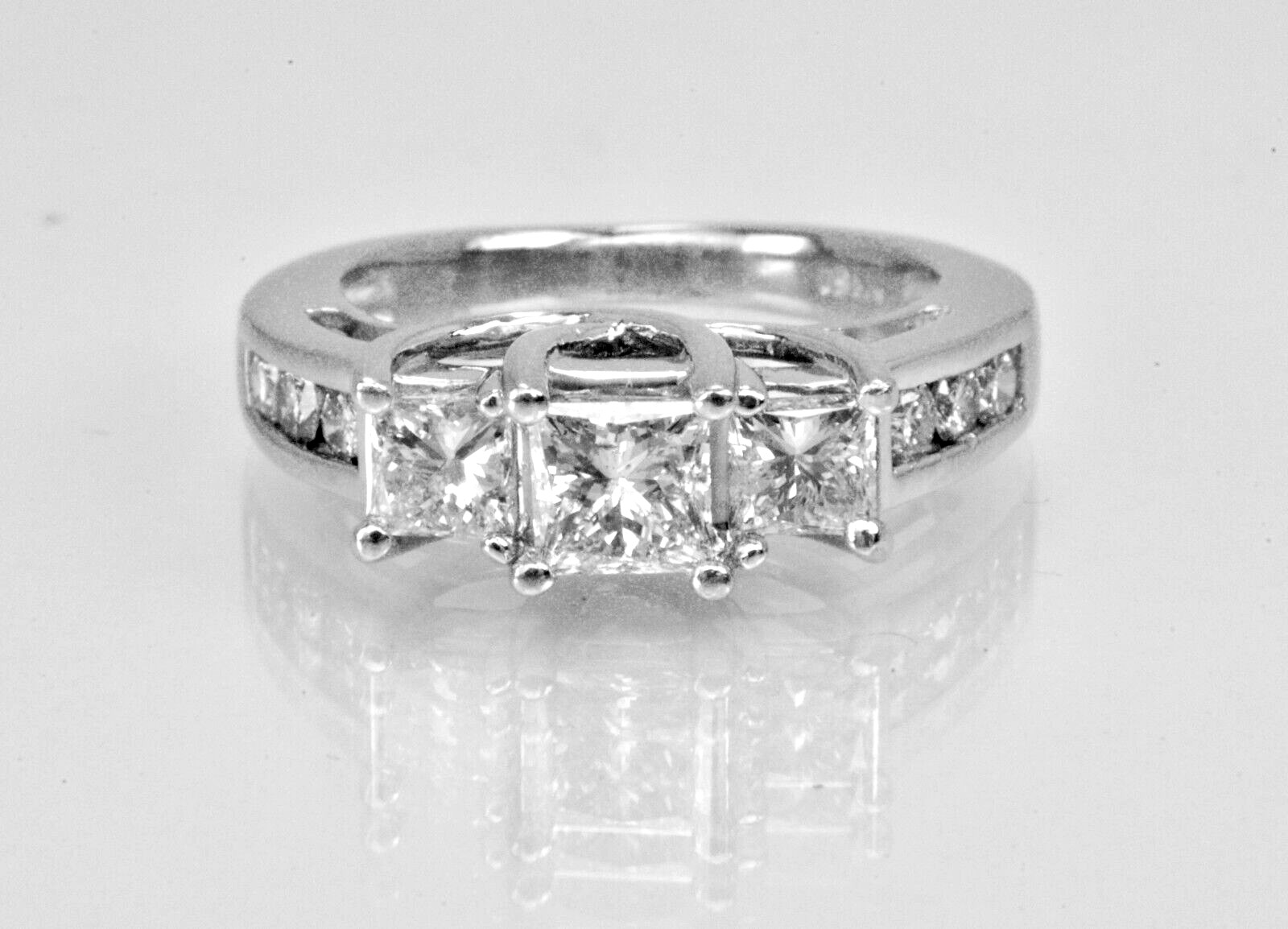 1.50ctw Radiant Cut Diamond Halo Engagement Ring 950k Platinum Lot 4