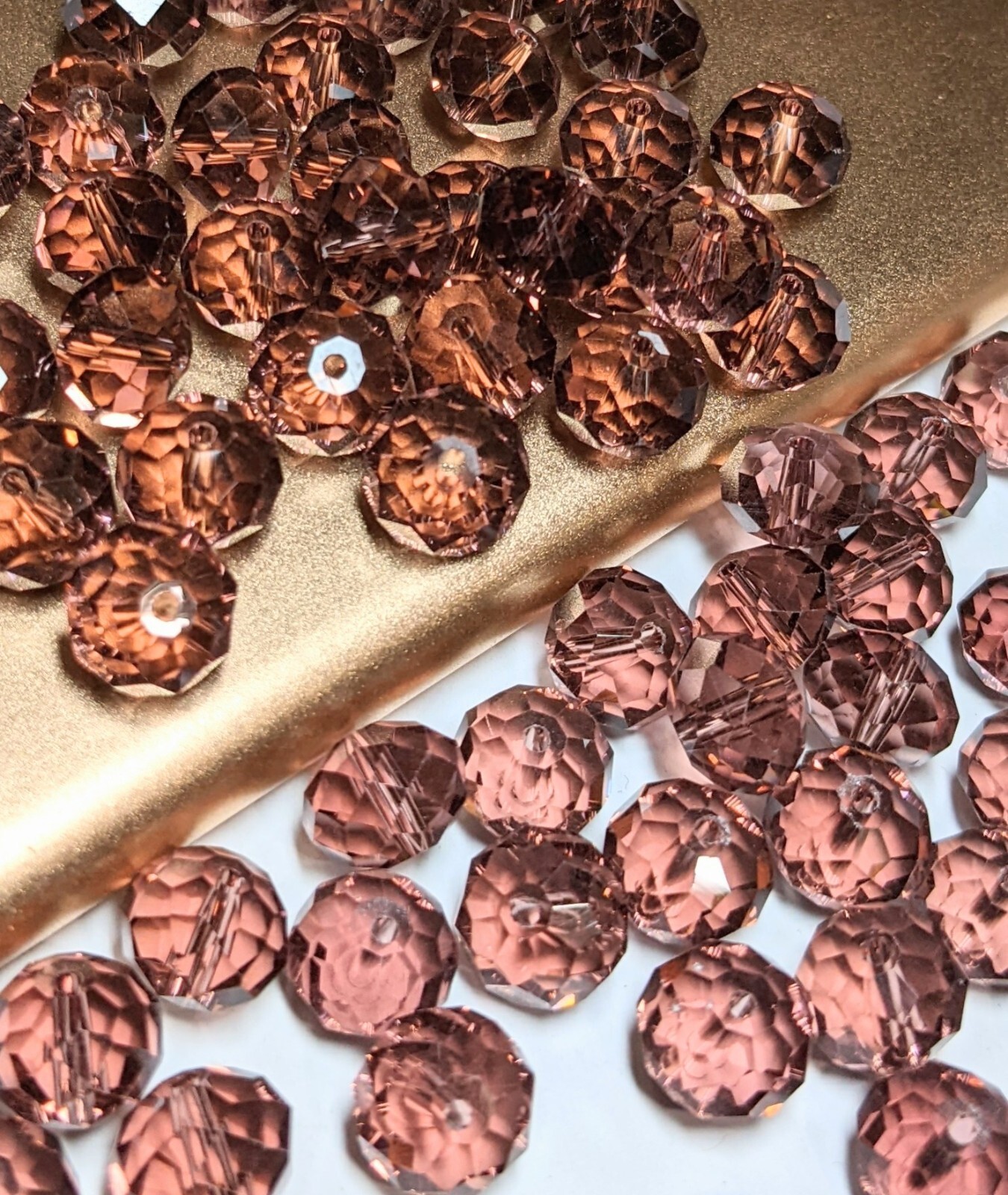 Crystal Beads 8mm Beads for Jewelry Making Bulk 180 pcs Purple Roundelle