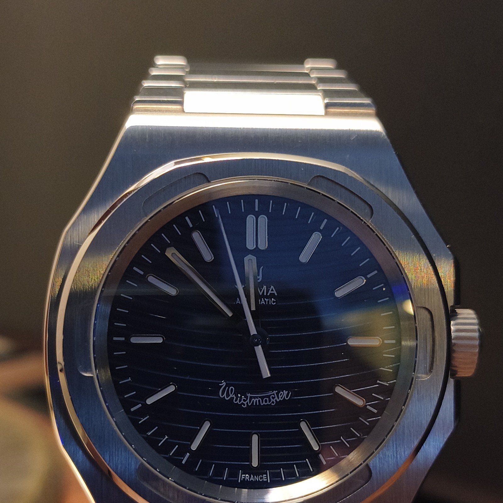 Yema Wristmaster Traveller Micro Rotor Automatic Watch – Blue Dial W/ Extras