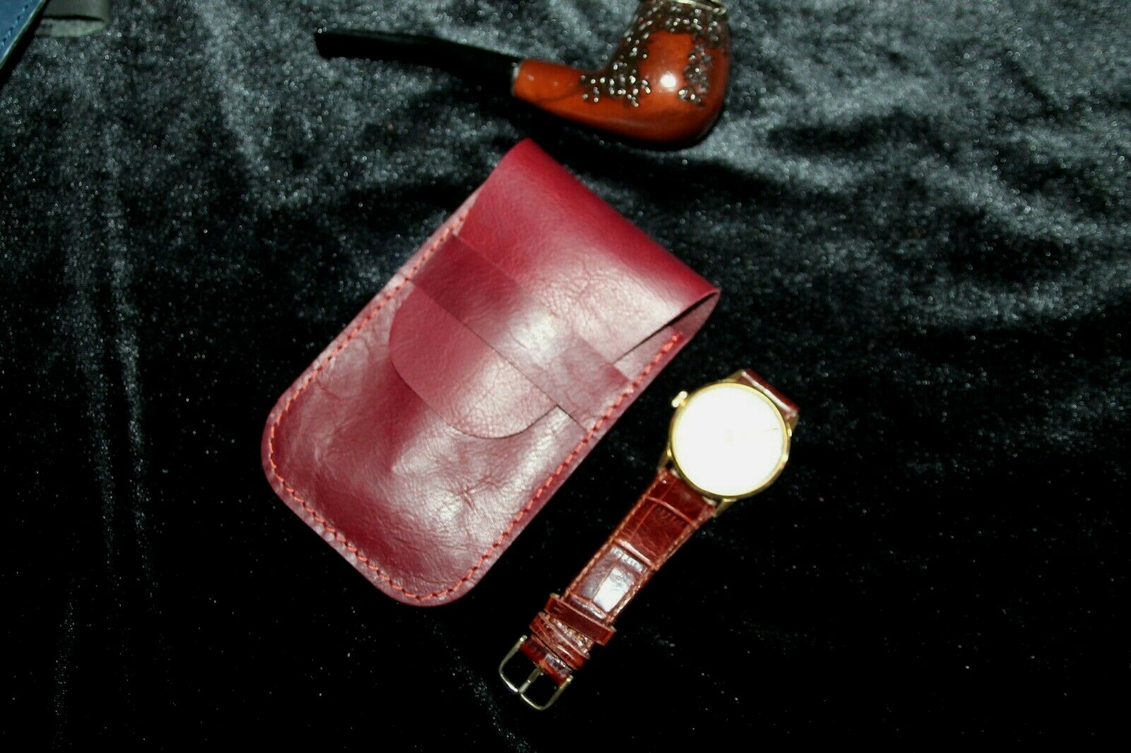 REAL LEATHER TRAVEL WATCH HOLDER Customizable Leather Watch Case