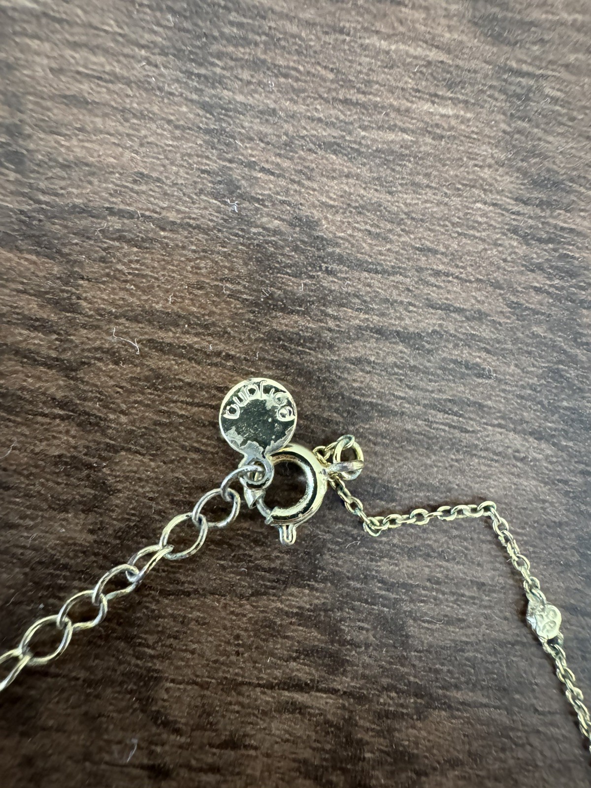Gorjana Gold Tone Crystal Station Necklace Adjustable Delicate Layering Boho