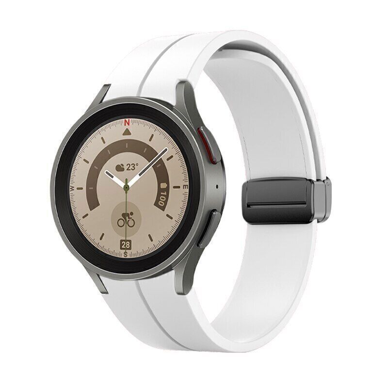 Magnetic Clasp Silicon Strap Band For Samsung Galaxy Watch 5 40/44mm/ 5 Pro 45mm