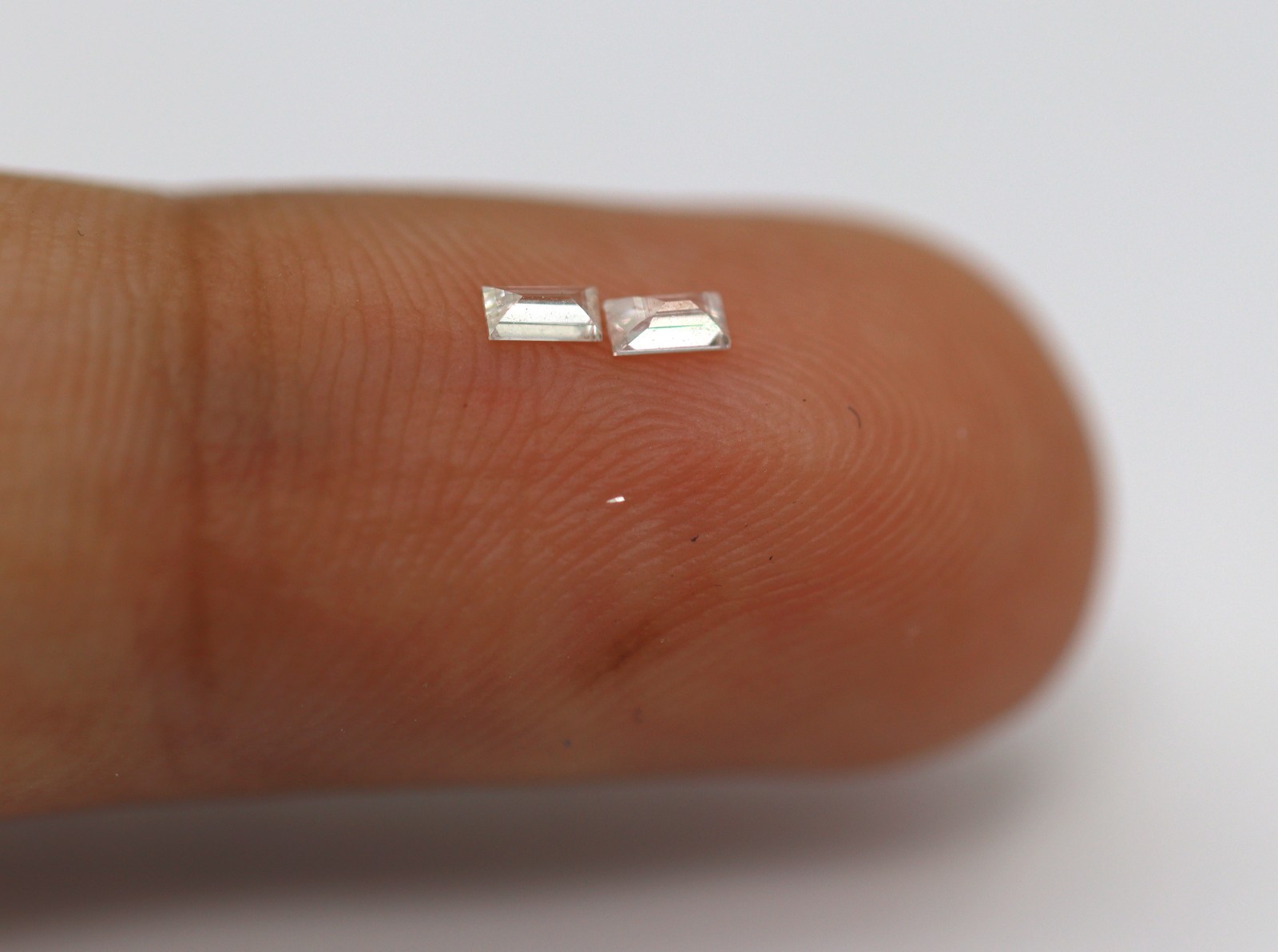 0.089 Ct 100% Natural Loose Diamond Straight Baguette Cut 2 x 1 mm 2 Pcs F/VVS1
