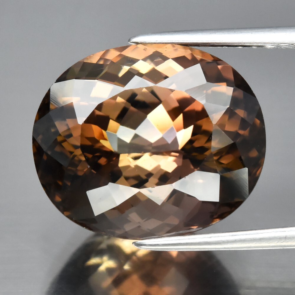 Magnificent! 8.94ct 13.7×11.6mm VS Oval Natural Unheated Green Purple Tourmaline