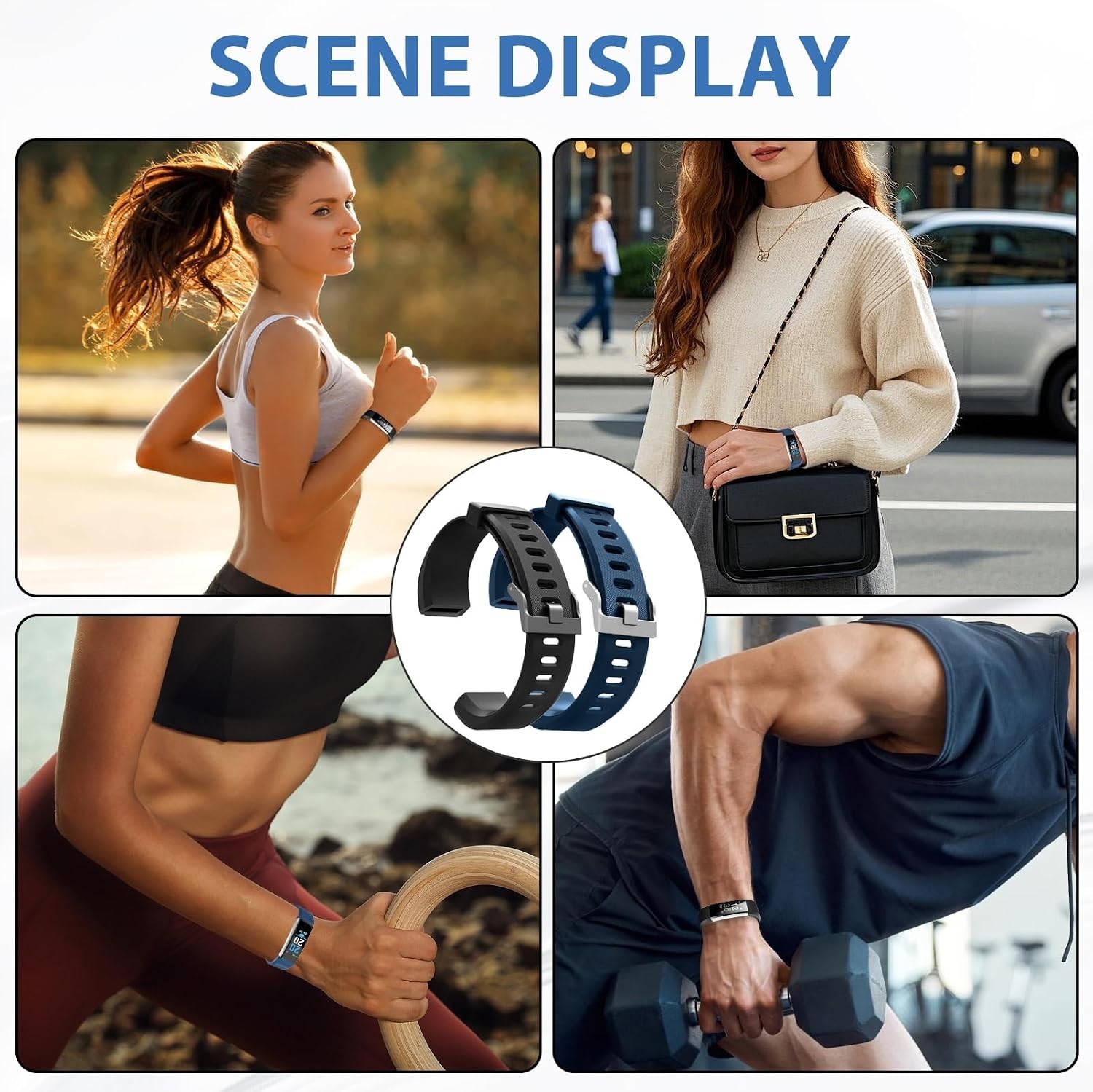 Watch Bands Compatible with ID115 Plus HR Fitness Tracker, Replacement Veryfi…