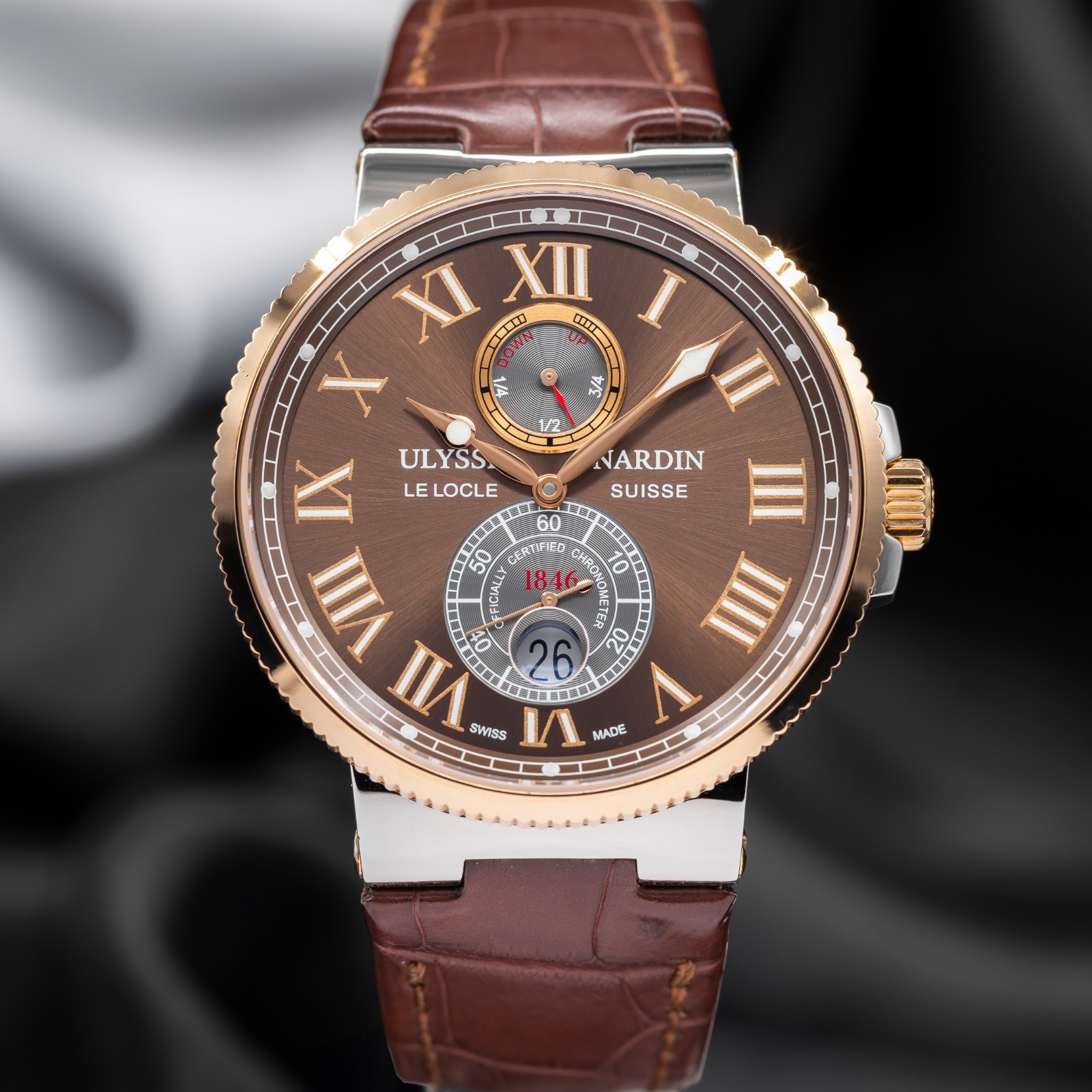 Ulysse Nardin Maxi Marine Chronometer Gold & Stainless Steel Ref. 265-67-3/45