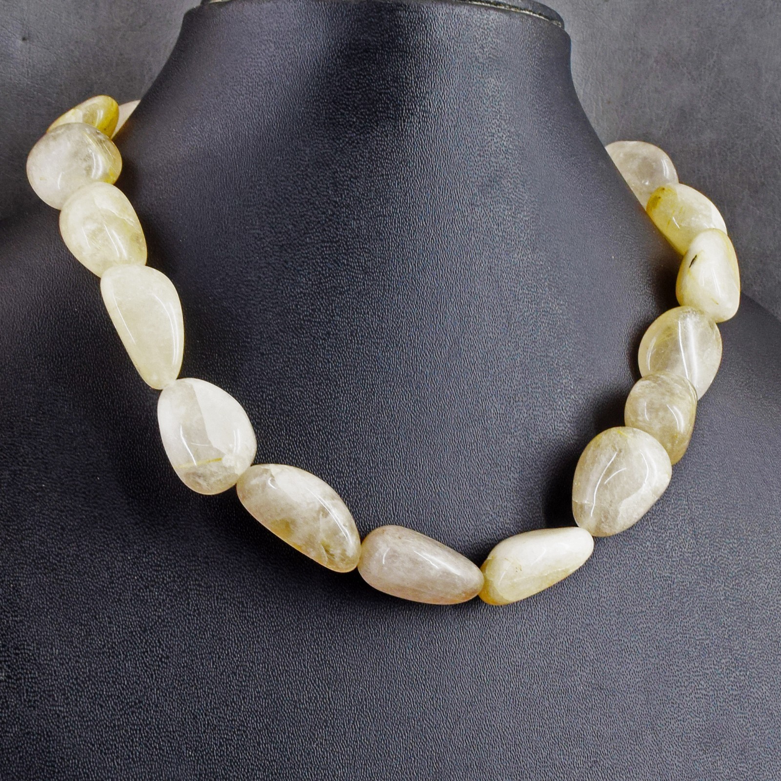 Single Strand Golden Rutile Quartz 700.00 Cts Best Beaded Necklace RK 35 E827