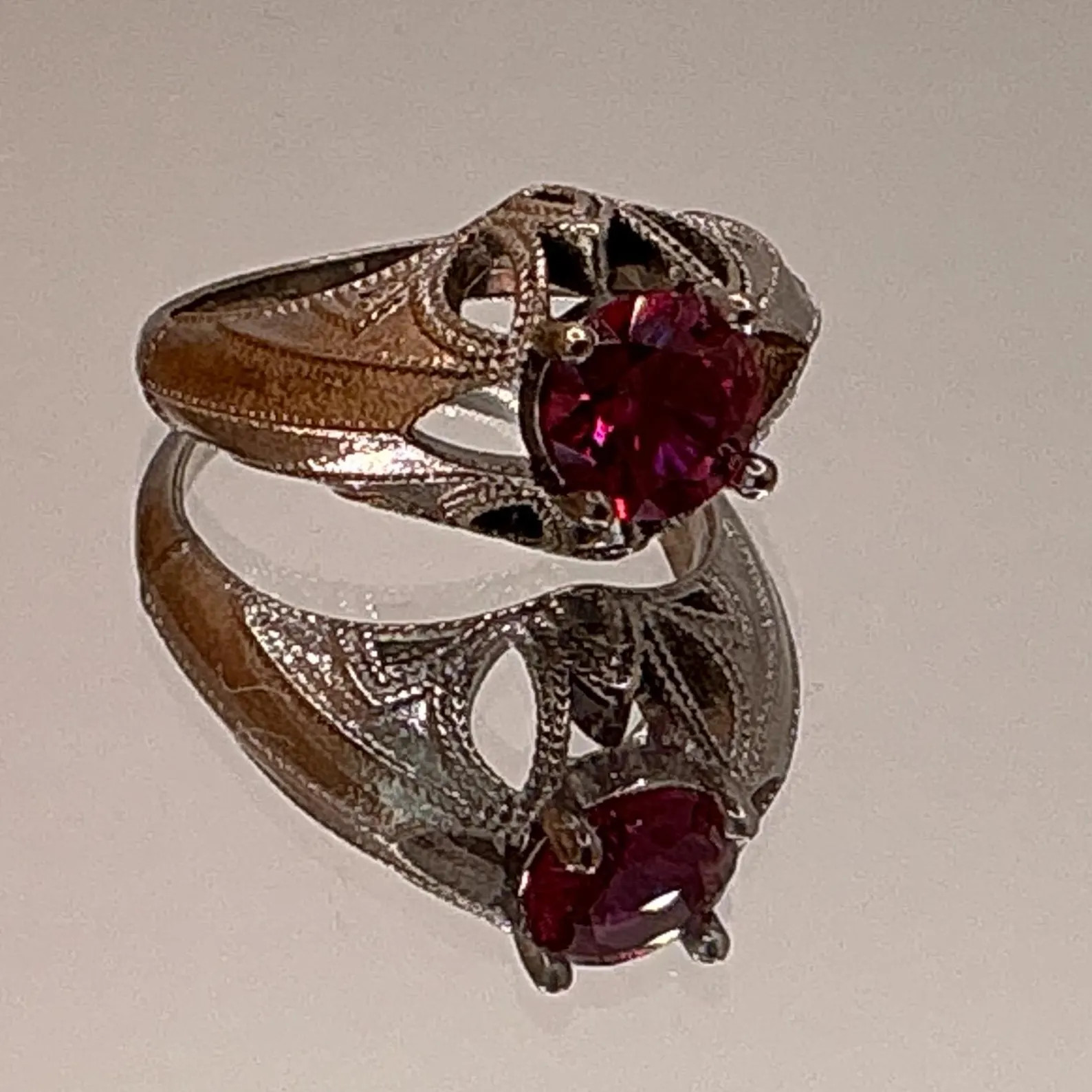 1ct Pink Sapphire Ring Antique 1950s Vintage Pinky Estate Size 6