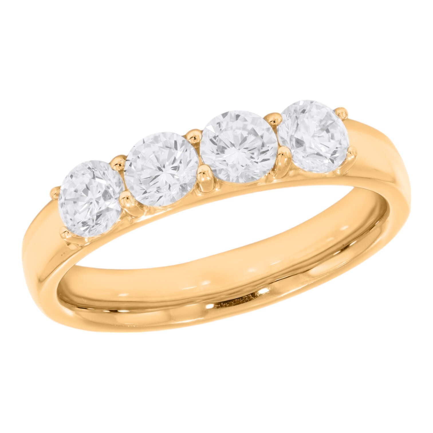 Lab Grown Diamond Engagement Ring 0.96 ct Certified Round Cut 14k White Gold