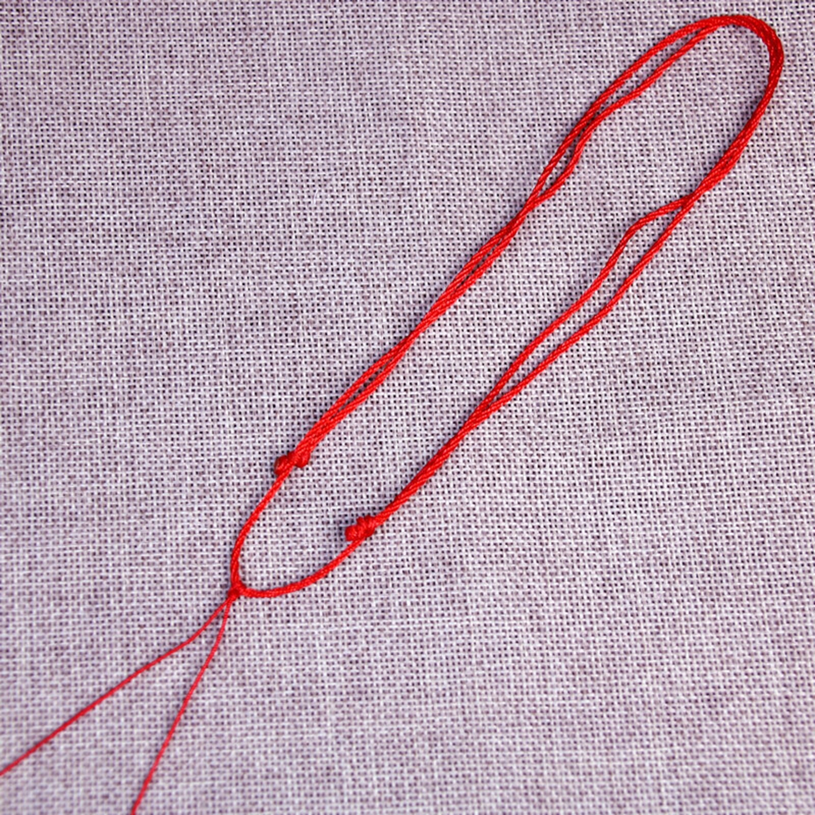 Chinese Silk Thread Hand Knotted Cord String Pendant Necklace Adjustable