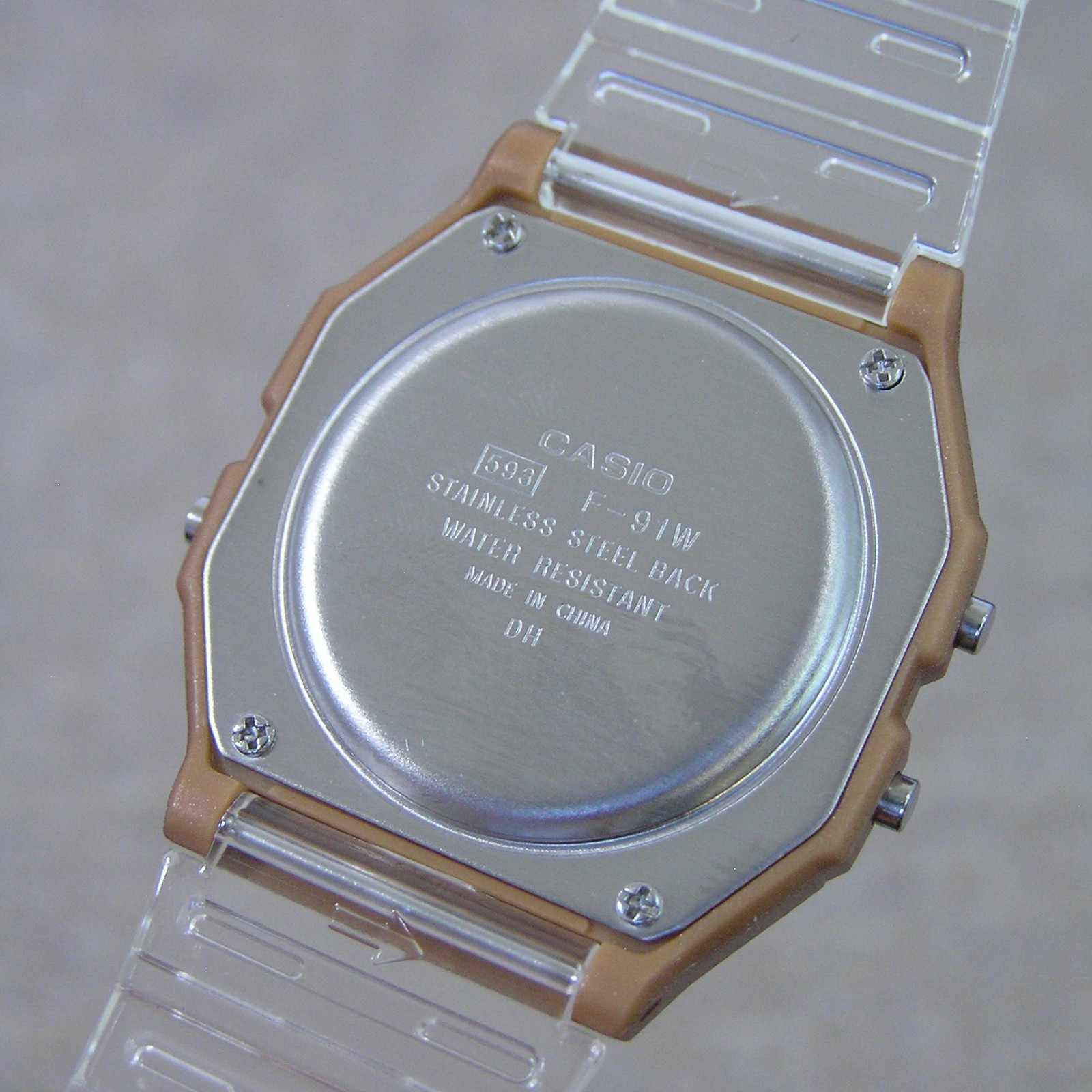 UK STOCK CASIO F-91WS-7A3JF Japan Exclusive Digital Watch Clear Imported Model