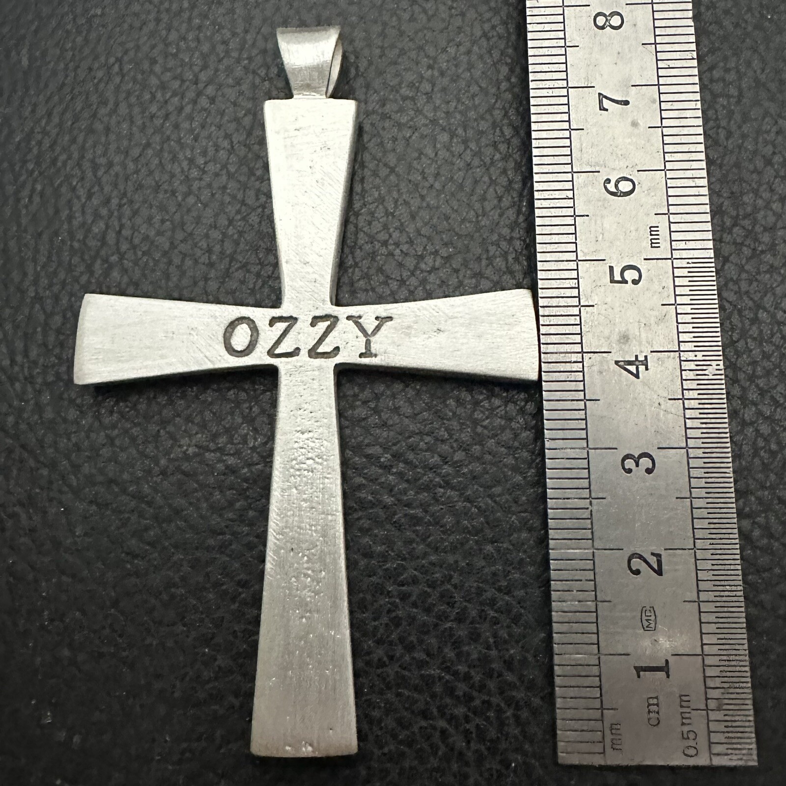 MJG STERLING SILVER. 3 X 2″ OZZY SABBATH CROSS… NO CHAIN. 33 Gr.