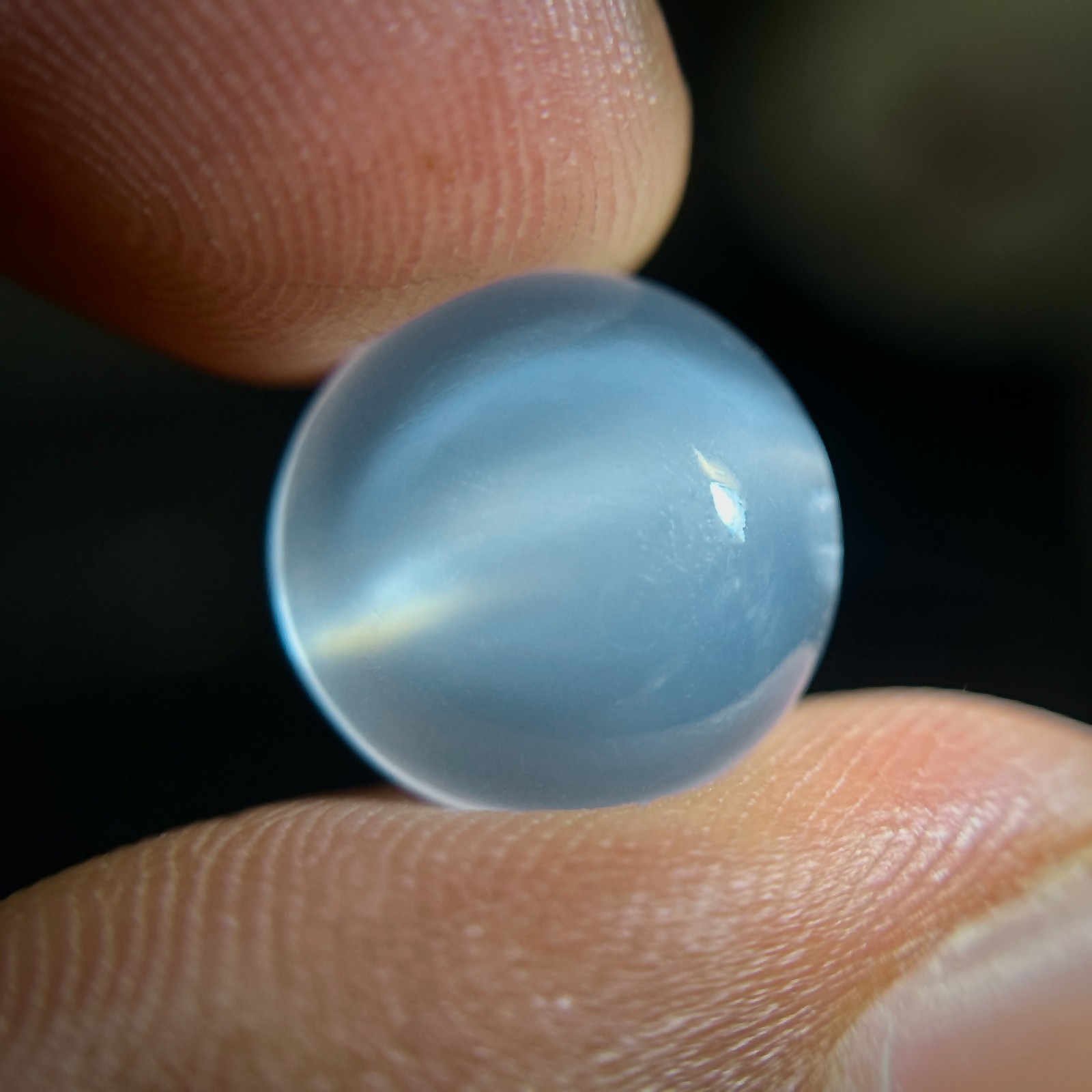 6.45 cts 1Pc Srilankan Natural CATSEYE MOONSTONE Gemstone Round Cab Certified