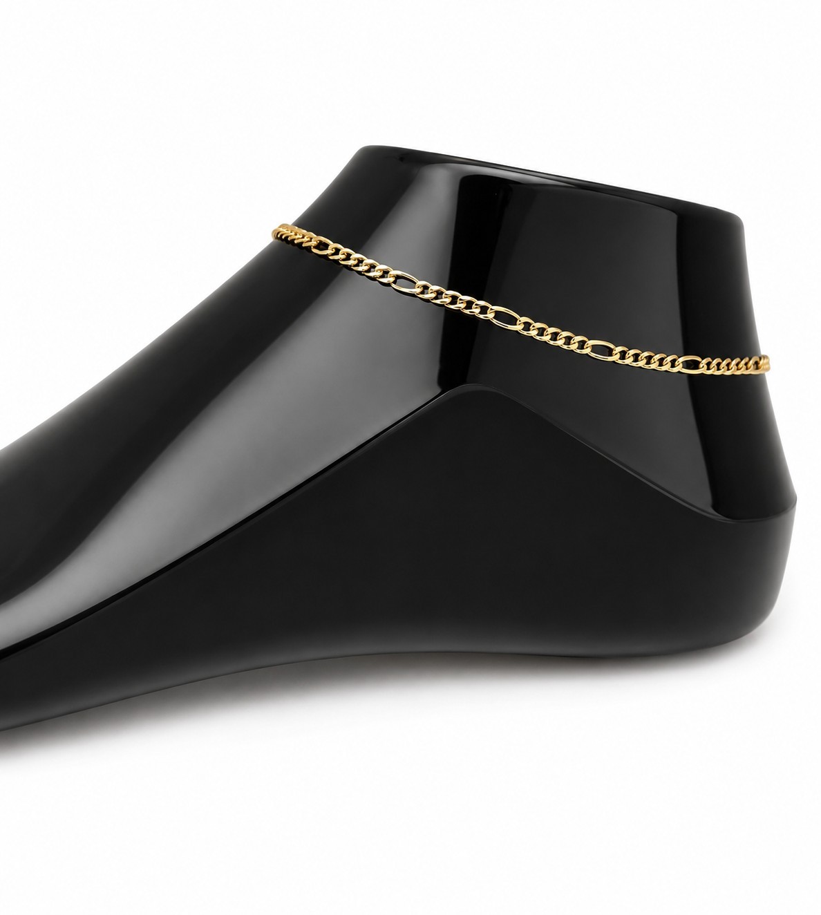 14K Gold Filled Anklet 10″ 3mm 3-in-1 Figaro Chain Ankle Bracelet for Women