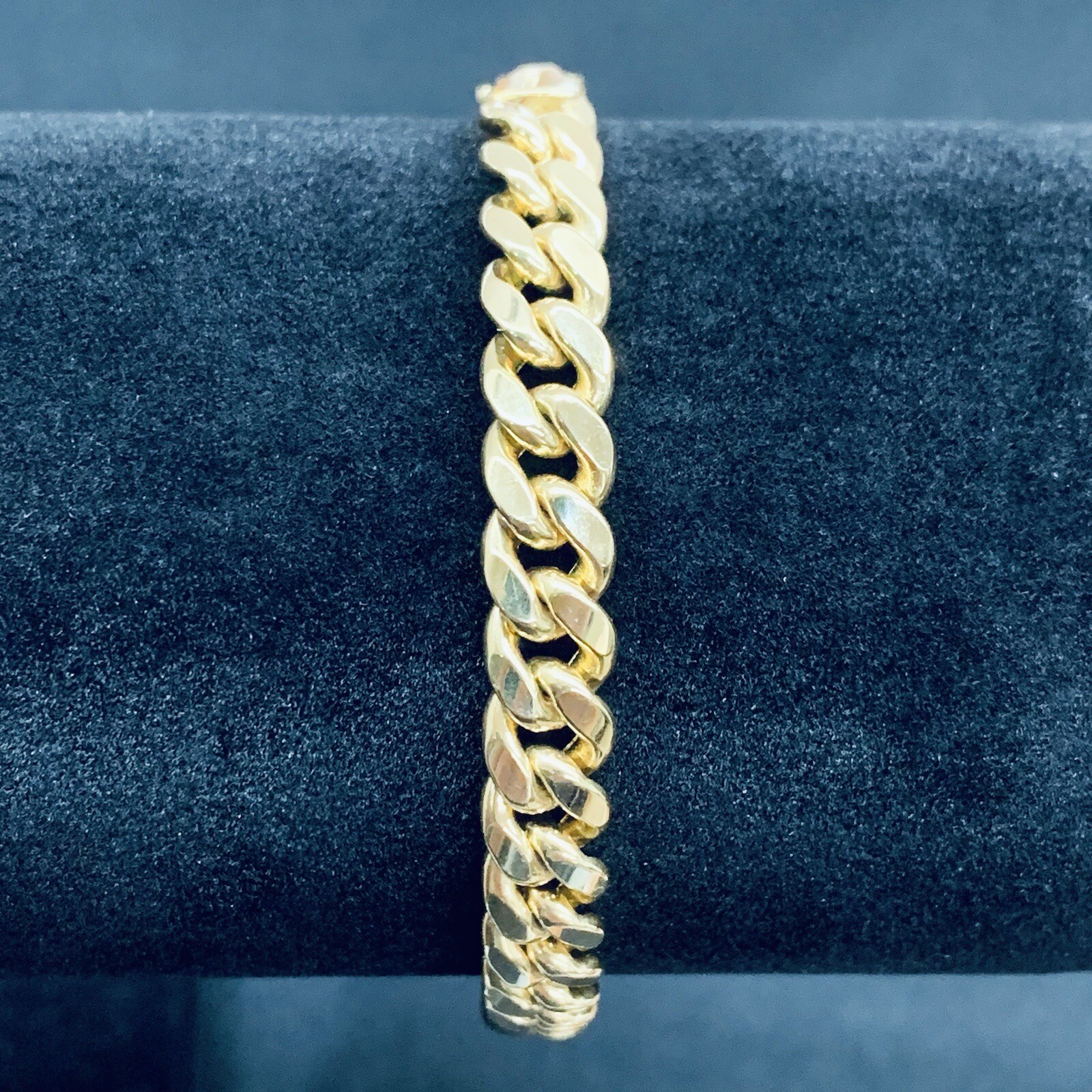 7.5″ 10k Yellow Gold Cuban Link Curb Bracelet Italy 7.5 Inch 7mm 13.1g