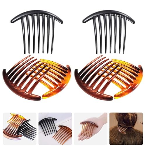 7 Tooth French Twist Comb, 3PCS Plastic Hair Clip, Hair Side Combs, Hair