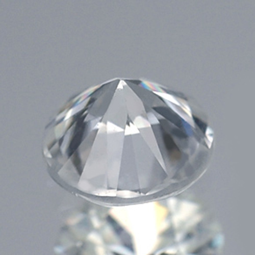 1PC 5.5mm Calibrated Round Diamond Cut Natural Gemstone White Zircon TOP LUSTER!