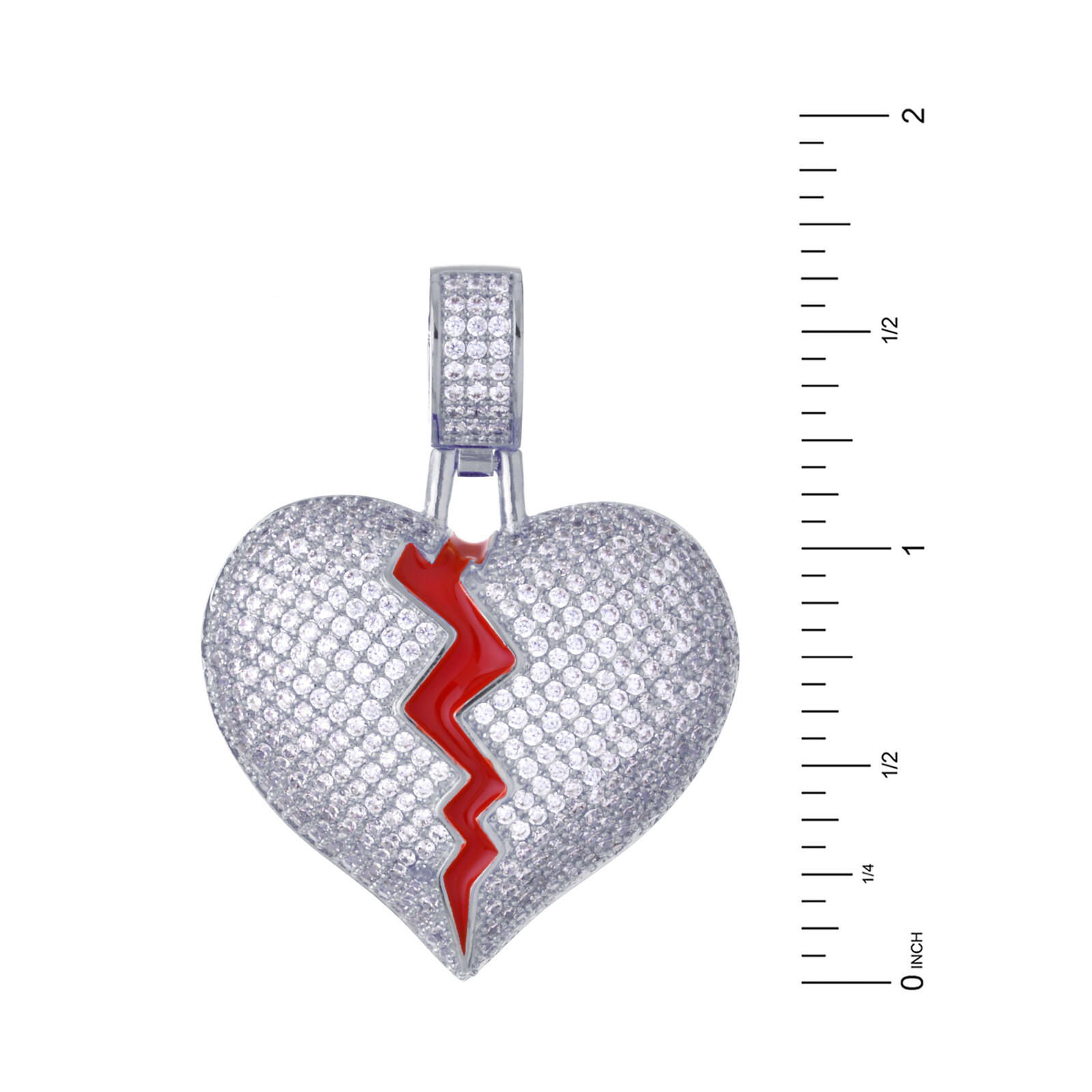 Gold Silver Tone Broken Heart Pendant 20″ Choker Tennis Chain Necklace BCT 19357