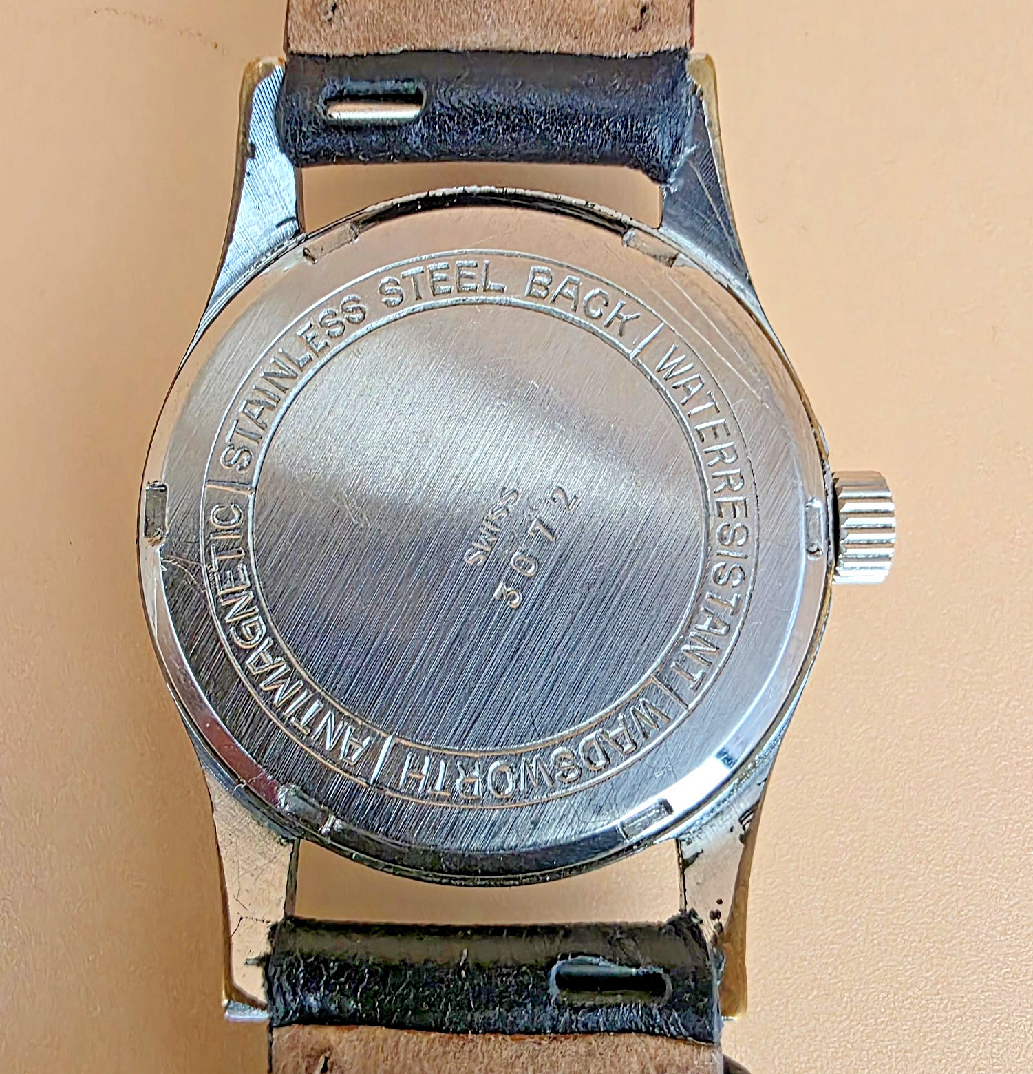 VTG Rare WADSWORTH 3072 Manual Wind Swiss Watch 31mm Serviced Men’s