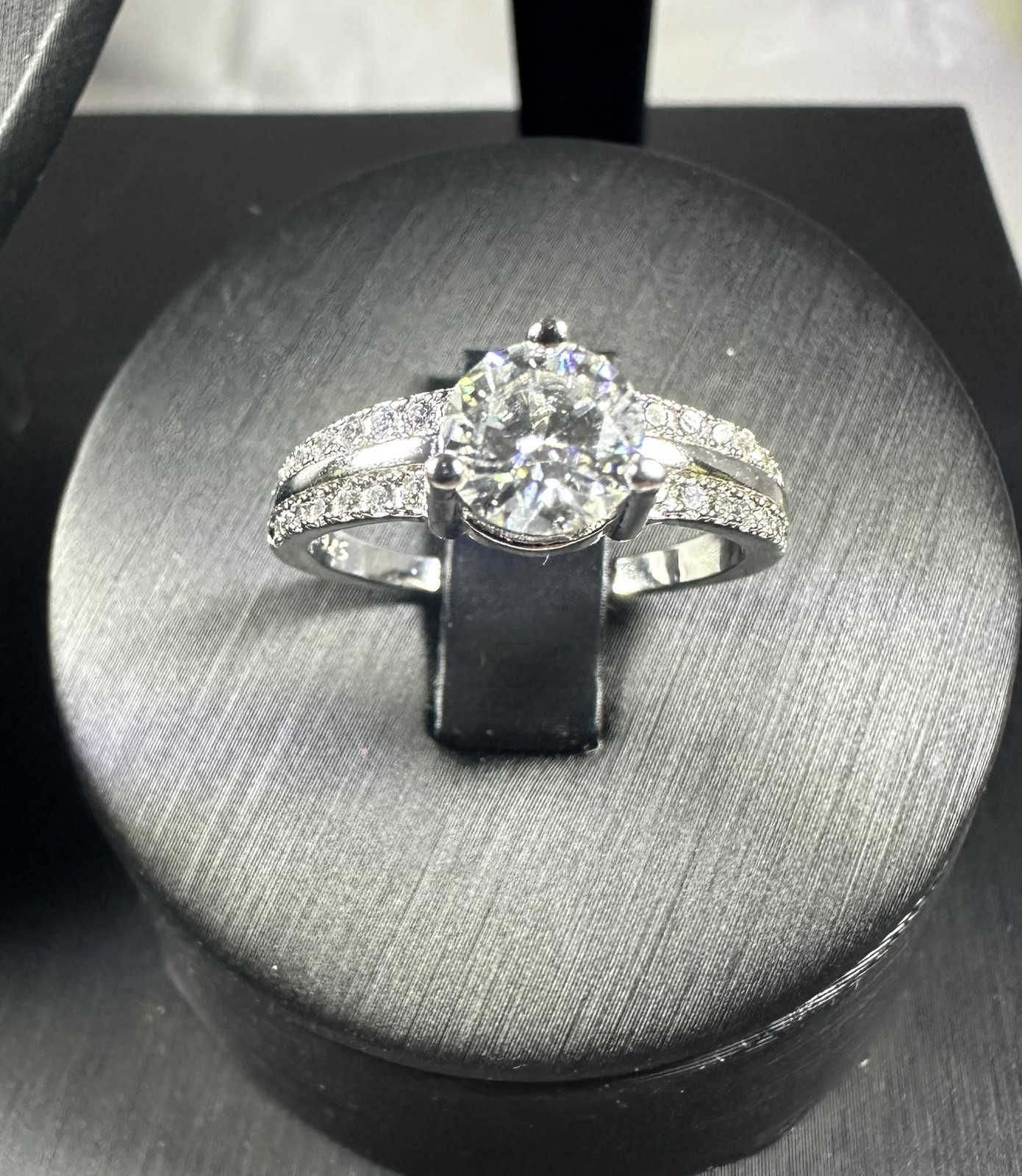 NEW 1ct Round Moissanite Solitaire Engagement Ring 925 Sterling Silver Sz. 8