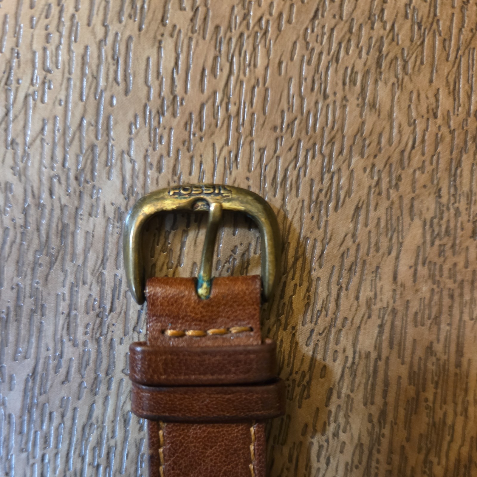 FOSSIL VT-2480 30M 100FEET WR FLEX BAND TWO- TONE WRISTWATCH NEW BATTERY 6716