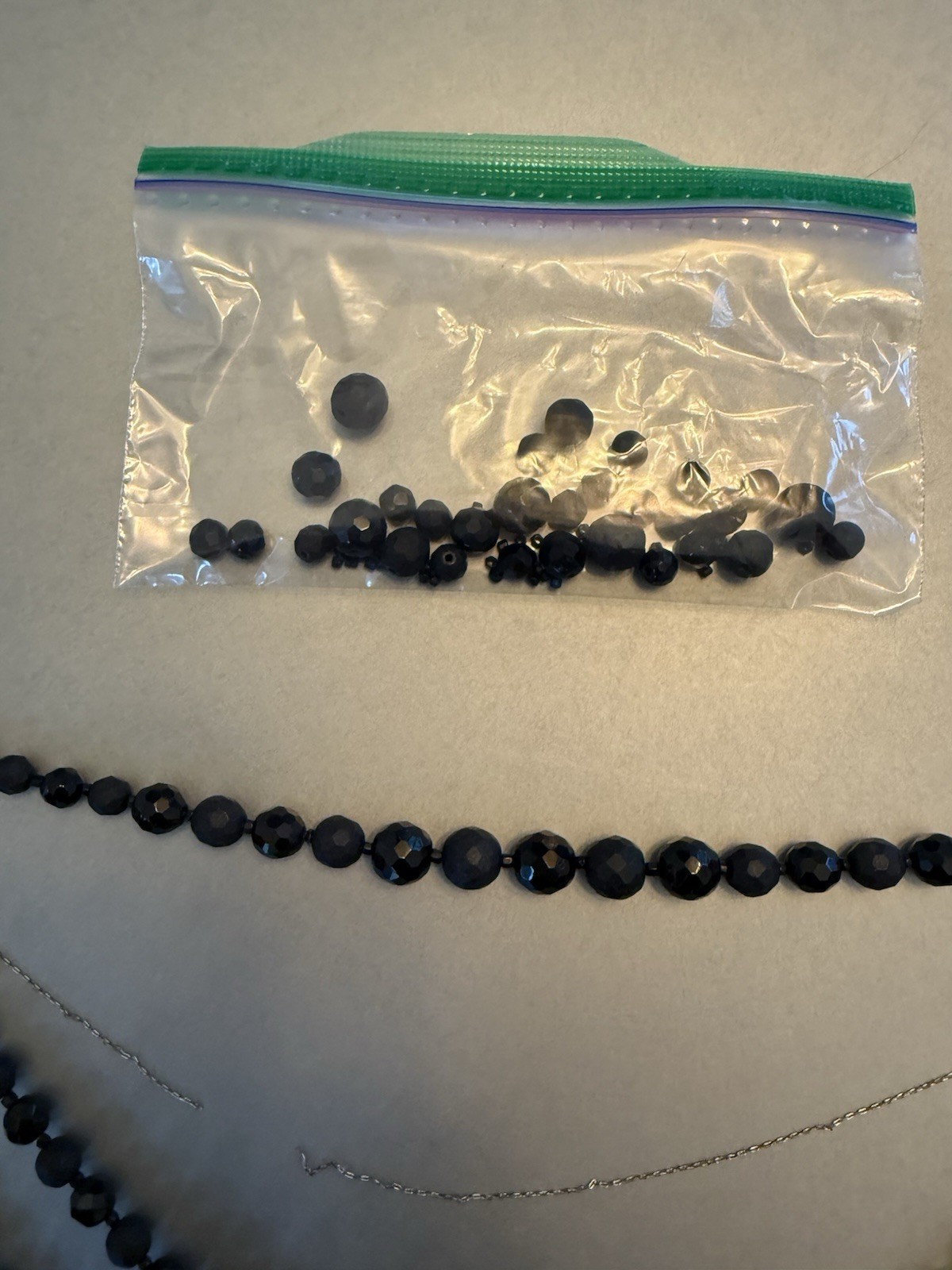 BROKEN HOBE Four Strand Choker Jet Black faceted beads, shipping only