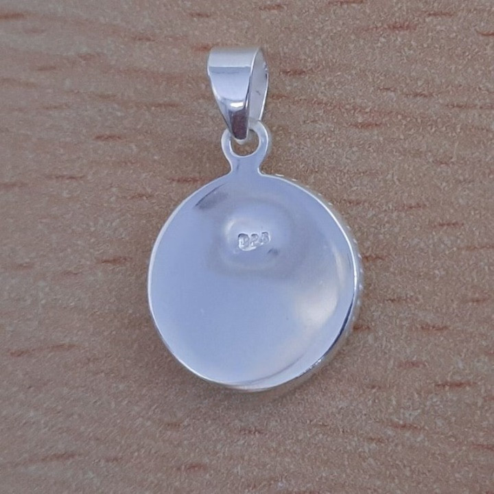 925 Sterling Silver Beaded Cabochon Pendant Blank DIY Jewelry Making Setting