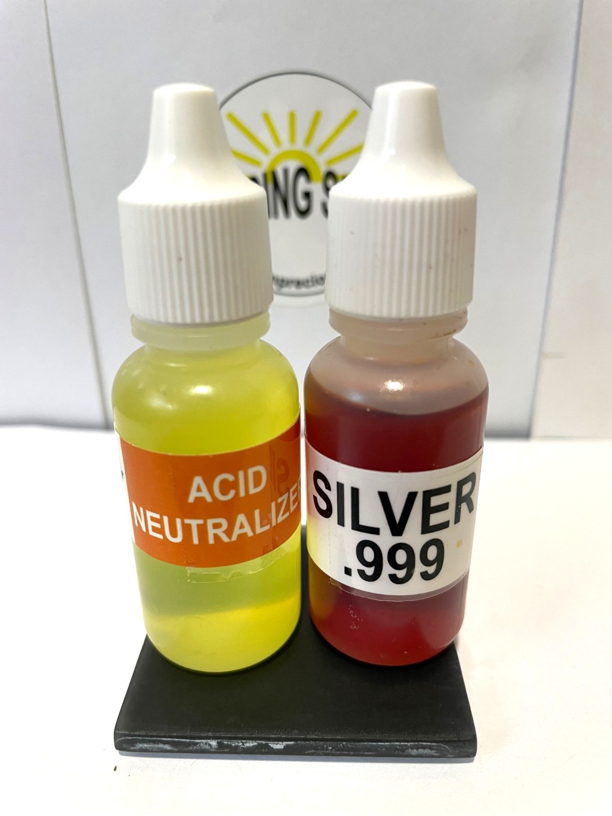 .925/.999 Silver testing kit with Acid Neutralizer and scratch test stone
