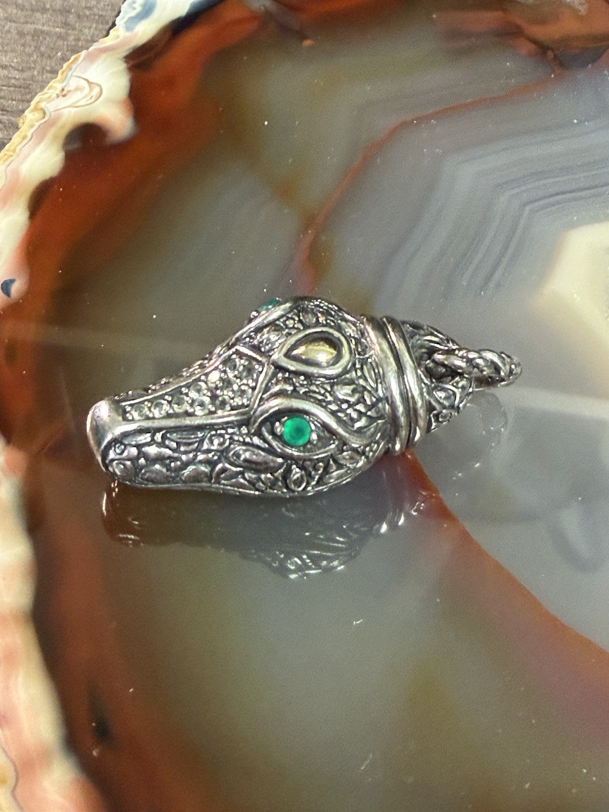JOHN HARDY JAI Sterling 14K Accent Alligator/Crocodile PENDANT