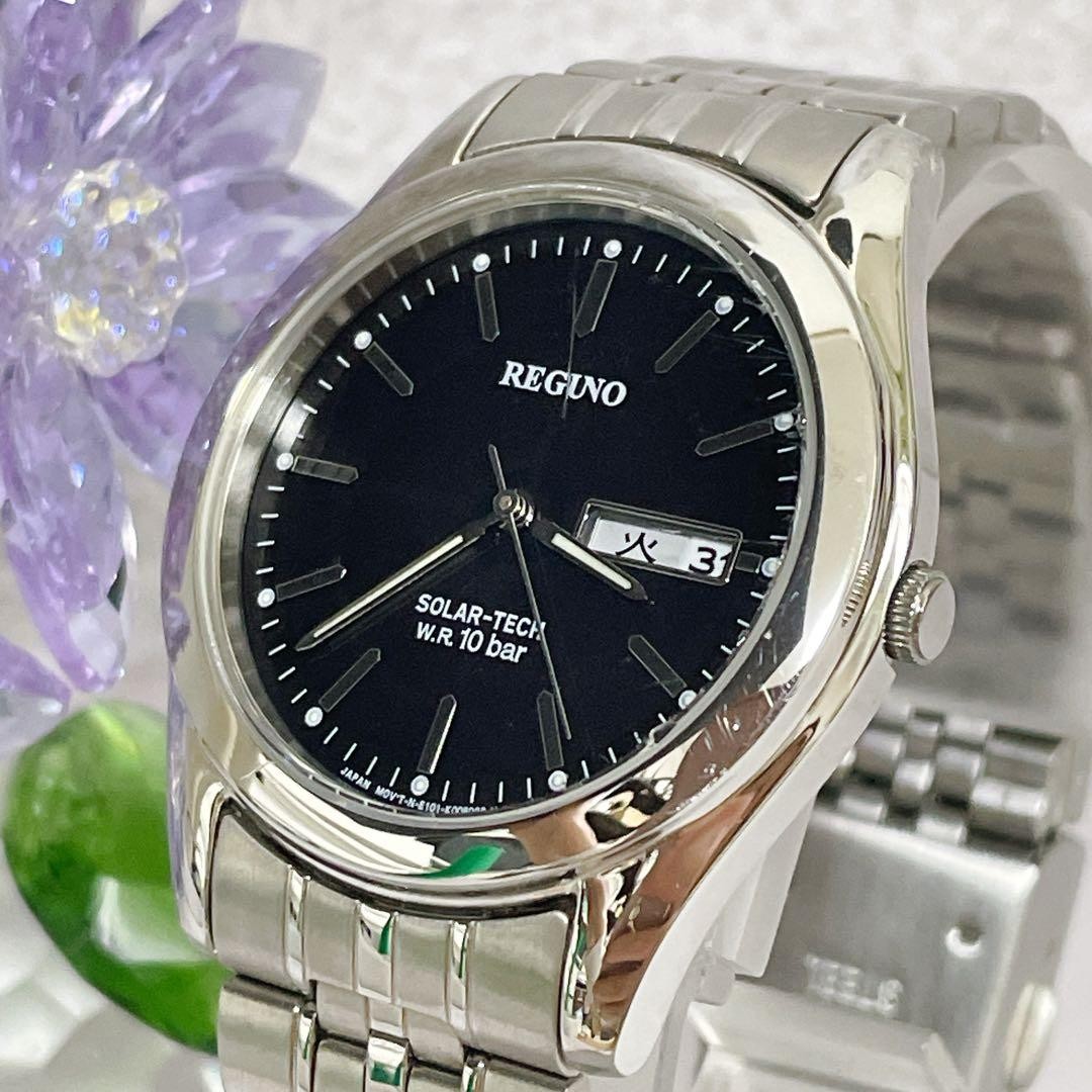 REGUNO Citizen Solar Watch, Navy Dial, Day-Date