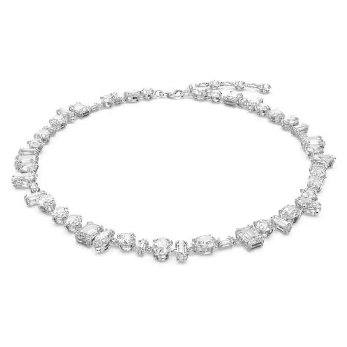 Swarovski Crystal Gema Mix Cut Gemstone Strand Choker Necklace