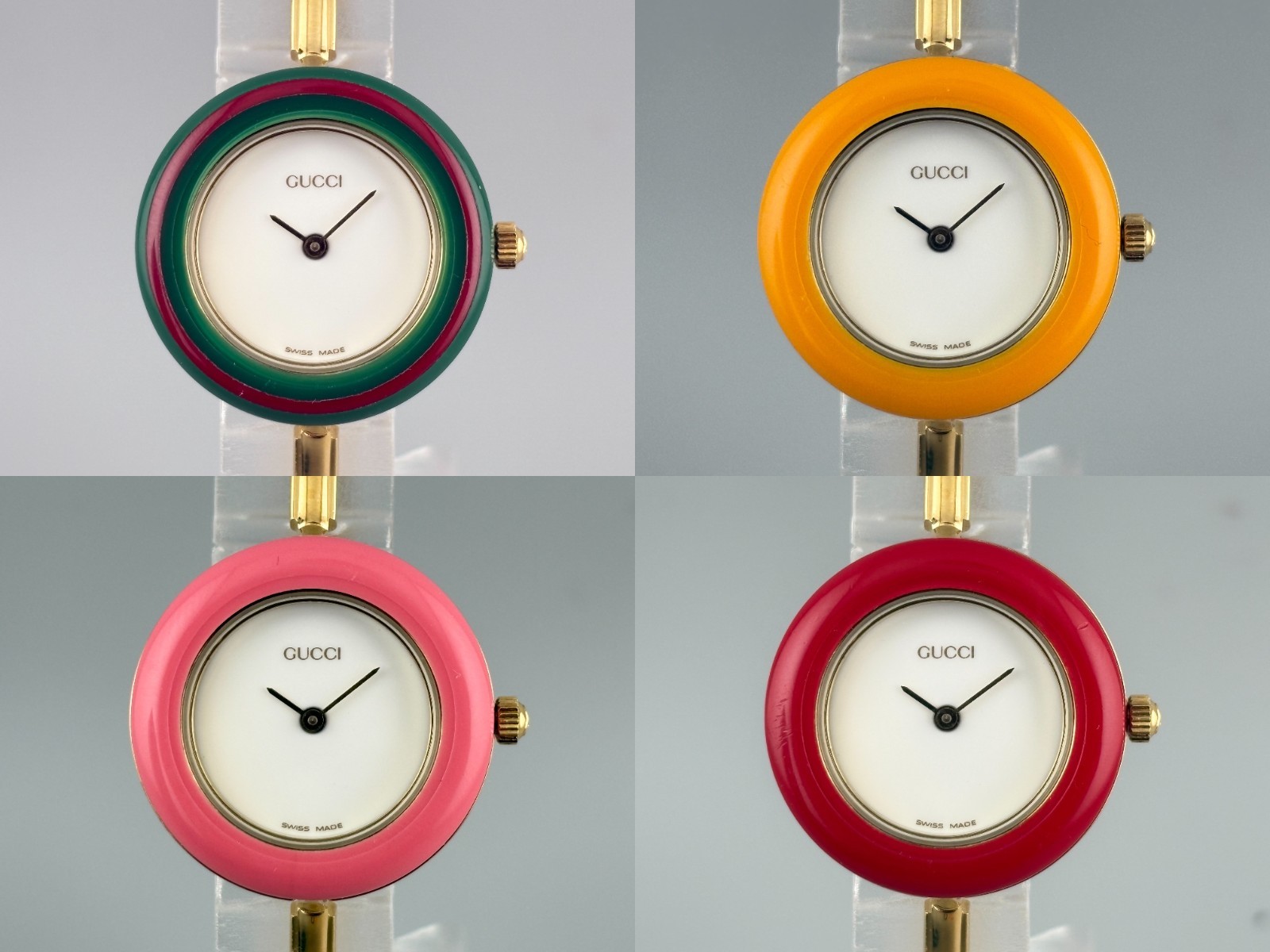 [MINT W/Paper] Gucci Change Bezel 11/12.2 Women Watch Gold 12 Colors