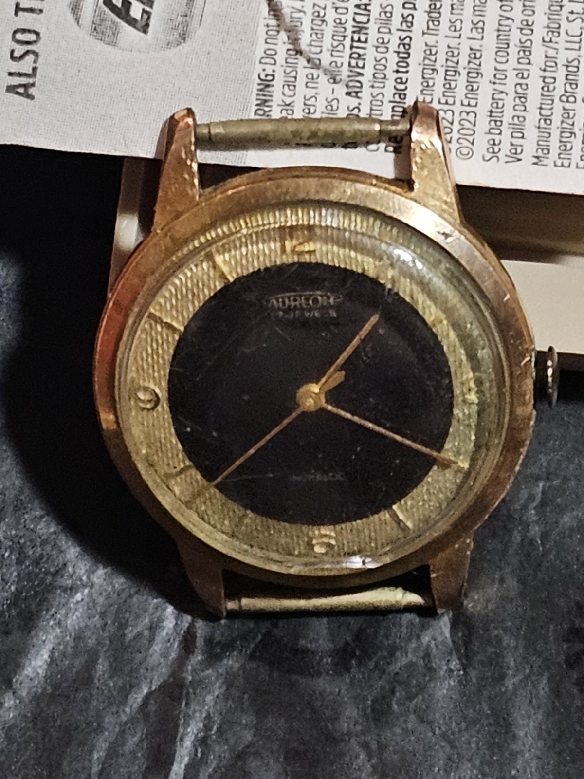 Aureole Swiss Watch 17 Jewels Mens Watch 10k GF Winder Runing
