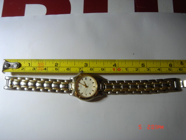 Women’s Goldtone CITIZEN Quartz, white face, date, NEW Batt [KO9931]