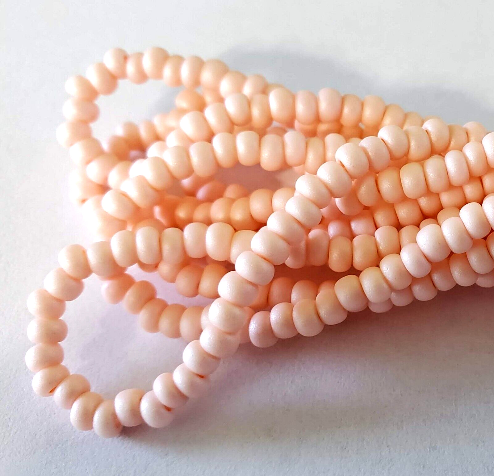 Czech Glass Seed Beads Size 8/0 ” TERRA PEARL OPAQUE DUSTY ROSE ” Strands