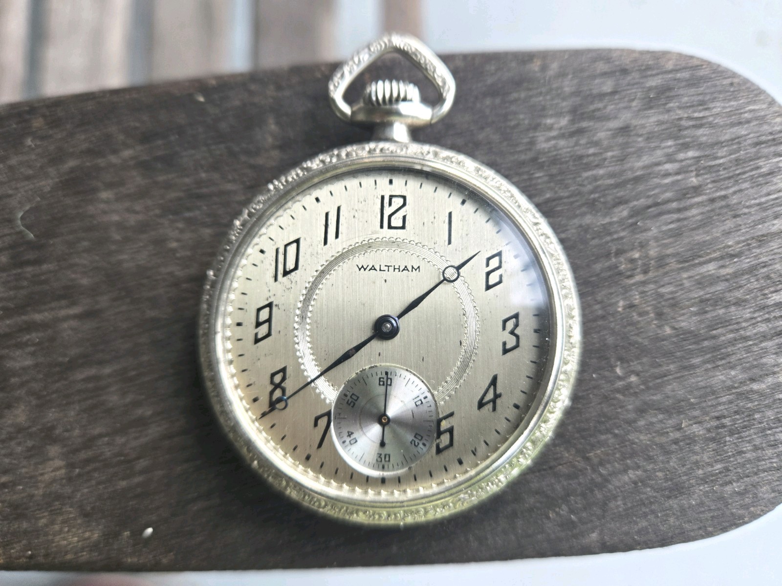 Antique 1925 WALTHAM Traveler Model 1908 16S 7J Pocket Watch WORKS