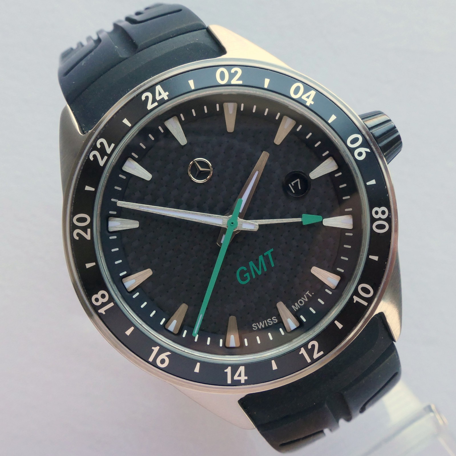 Mercedes Benz AMG DTM Petronas Motorsport Carbon Racing Car Accessory GMT Watch
