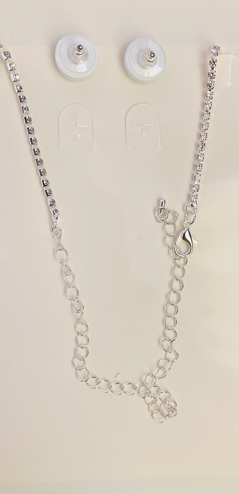 crystal droplet necklace with earrings set for trendy women gorgeous 3 pieces