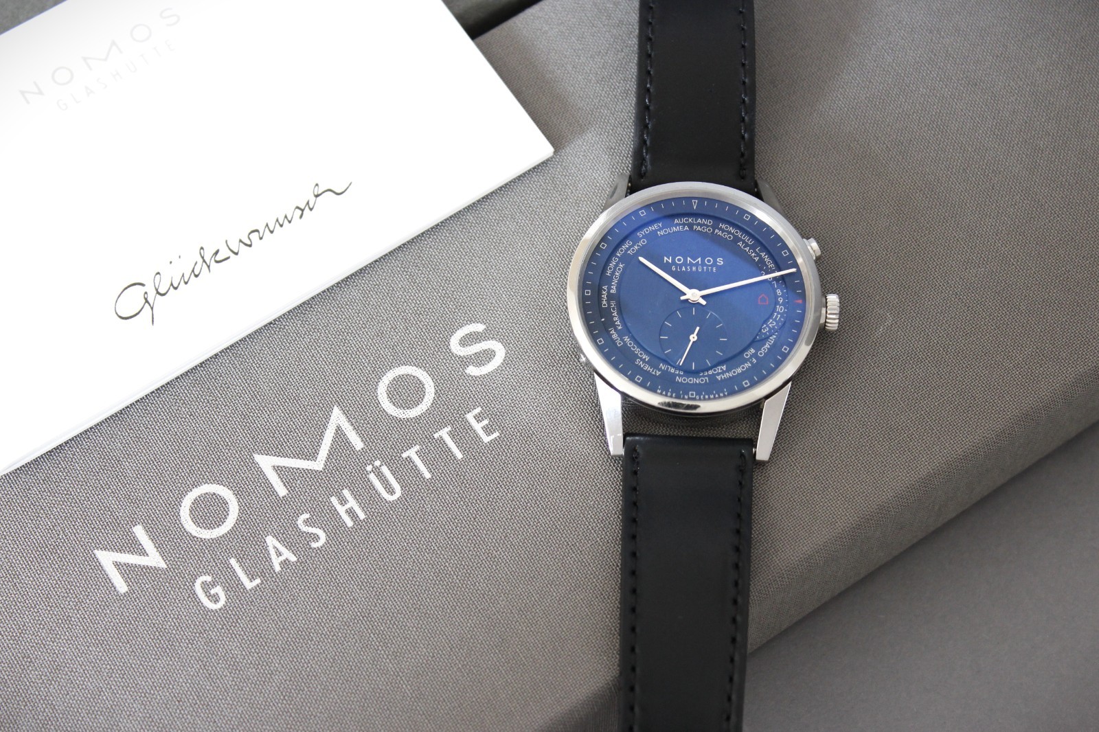 NOMOS Zürich Weltzeit Worldtimer 807 Steel 2019 Full Set B&P 6-Month Warranty