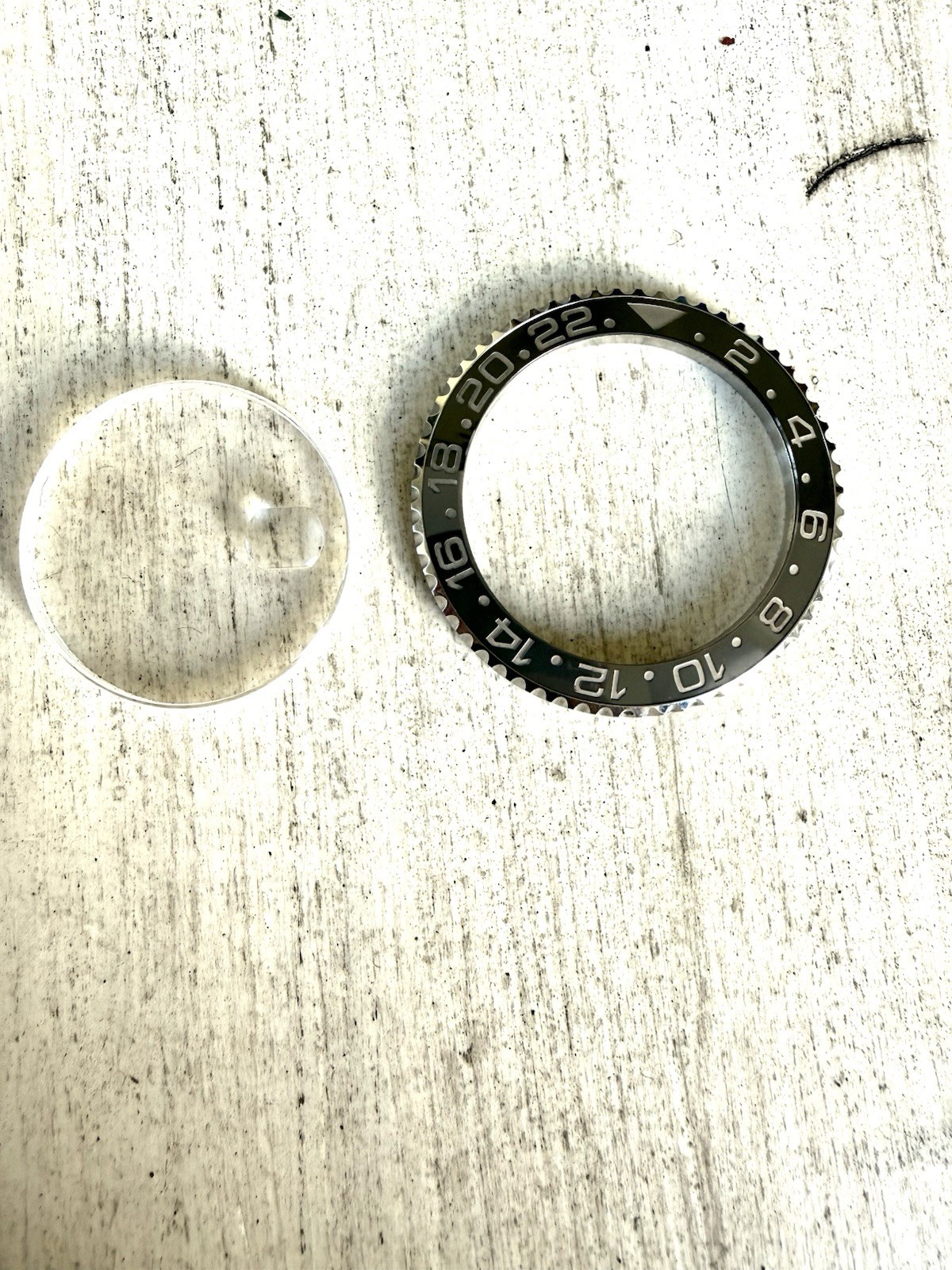 “Bruce Wayne” GMT-Master II Bezel and crystal replacement Rolex 126710/116710