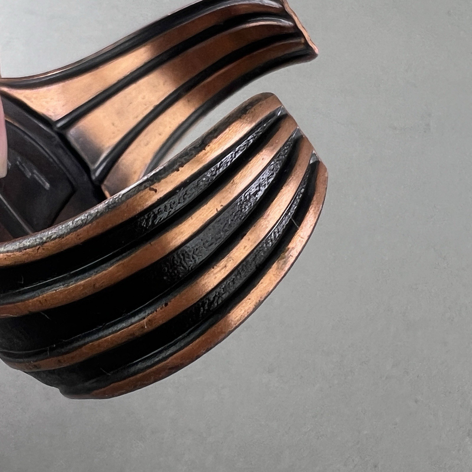Vintage Bell Trading Copper Cuff Bracelet Maze Southwestern q3z