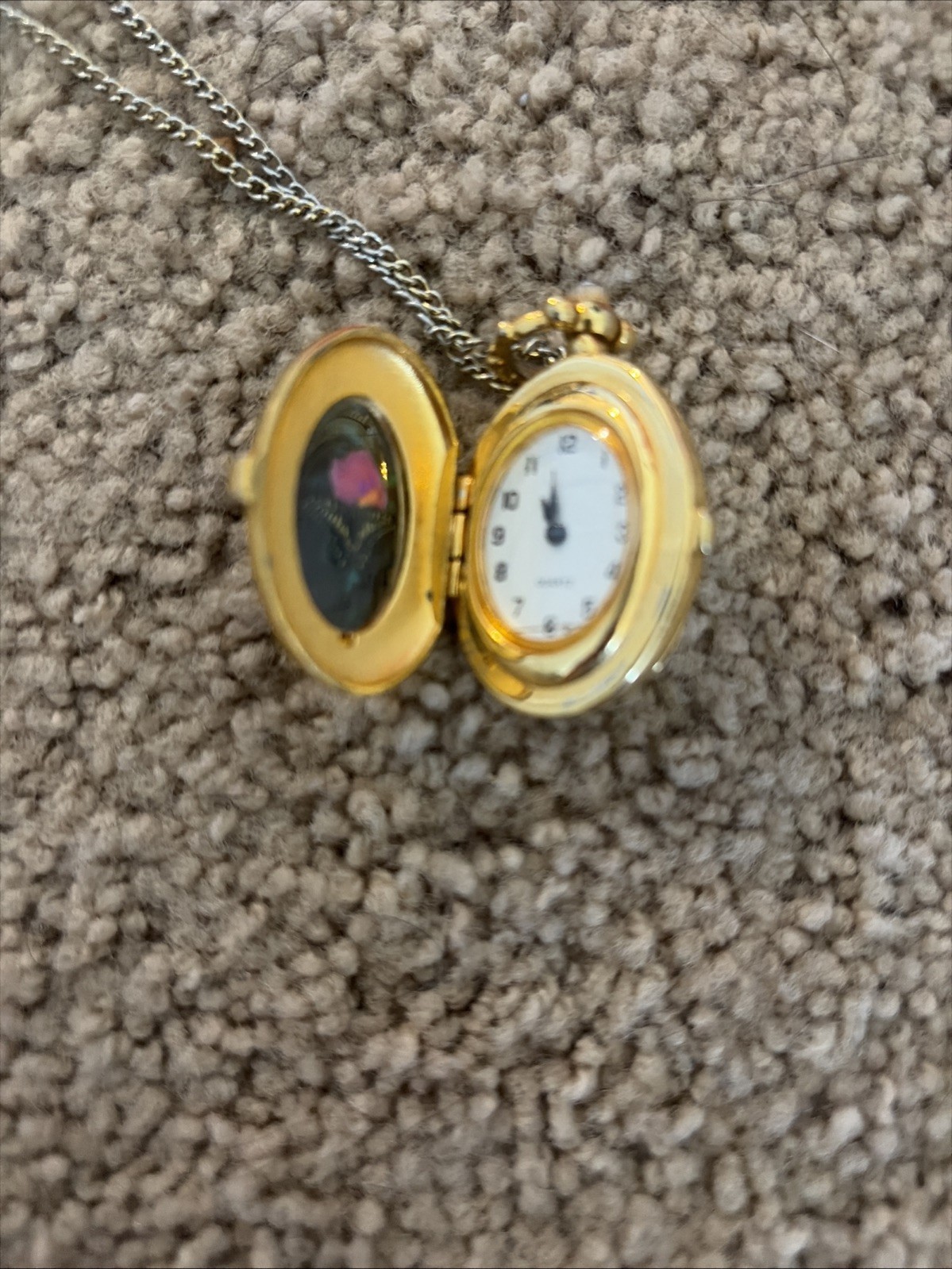 Vintage Clock Necklace