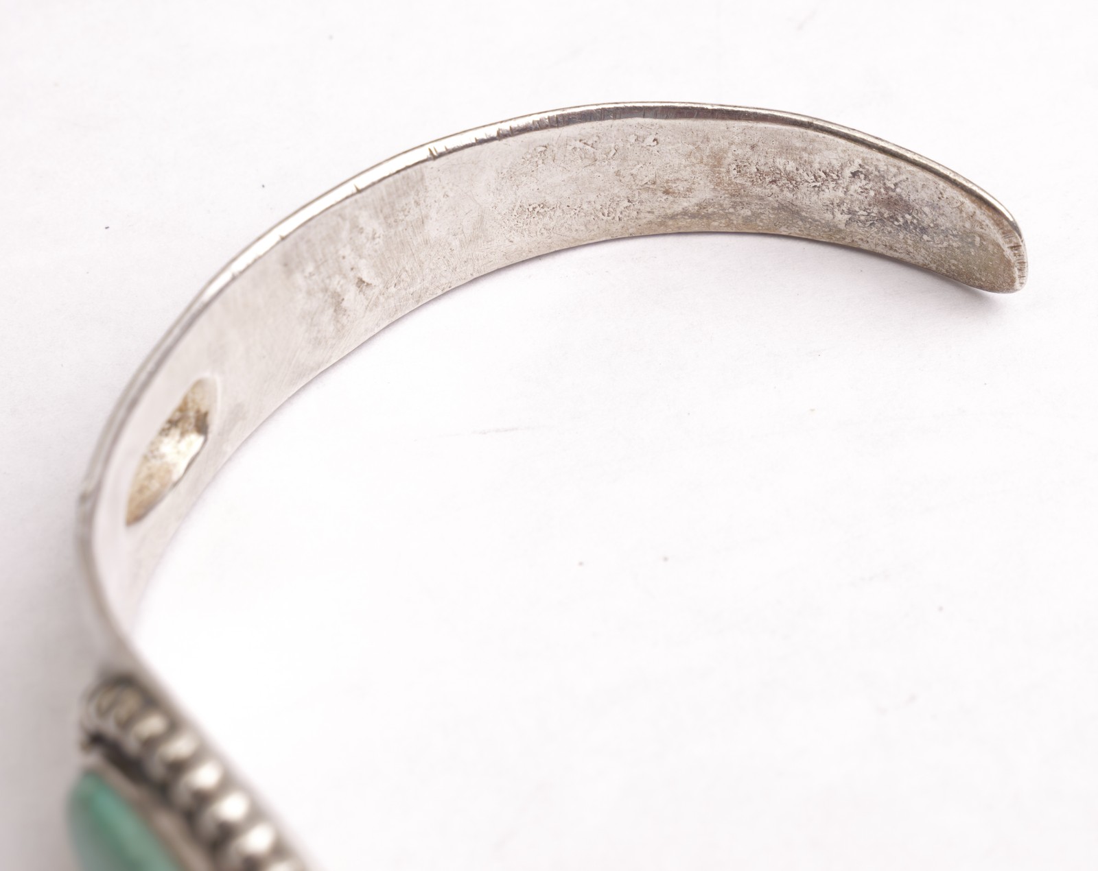 Fred Harvey Era 1940s Beaded Turquois & Arrows Sterling Silver Cuff Bracelet
