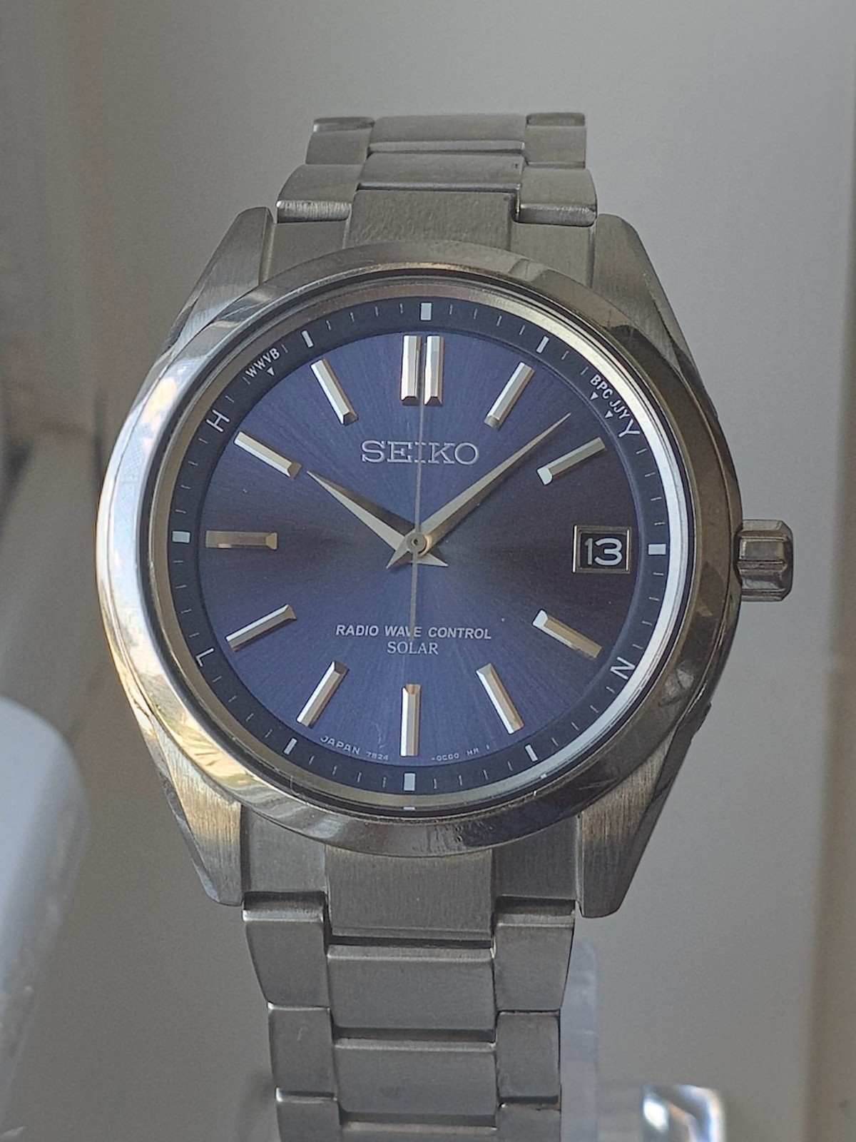 Seiko Brightz SAGZ081 JDM Solar Radio Titanium Blue Dial 39mm – US Seller