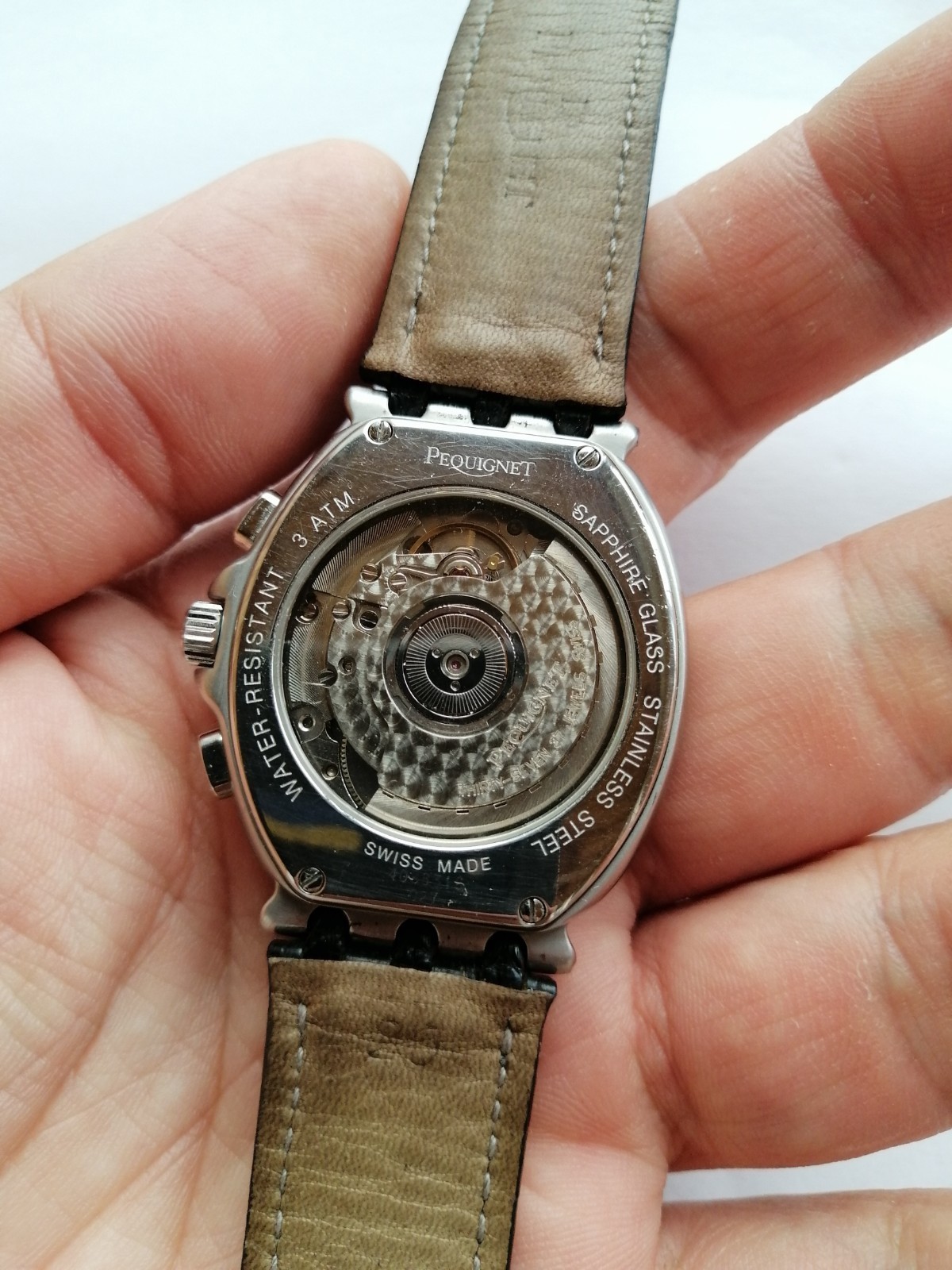 SERVICED Vintage Pequignet Chrono 37 Jewels ETA 2894-2 Swiss Automatic Men Watch