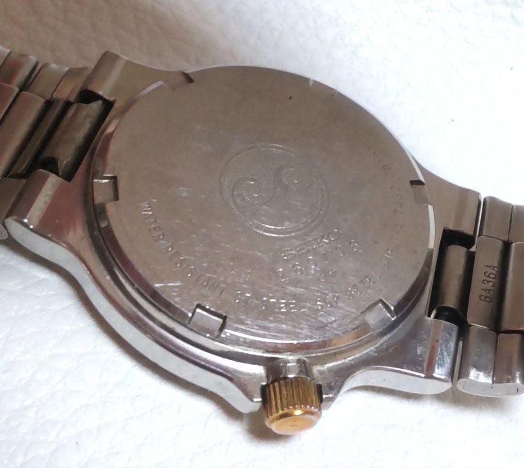 Seiko Silver Wave Quartz Wristwatch Mens 35mm 7432-6010 Wrist 16cm/6.3in