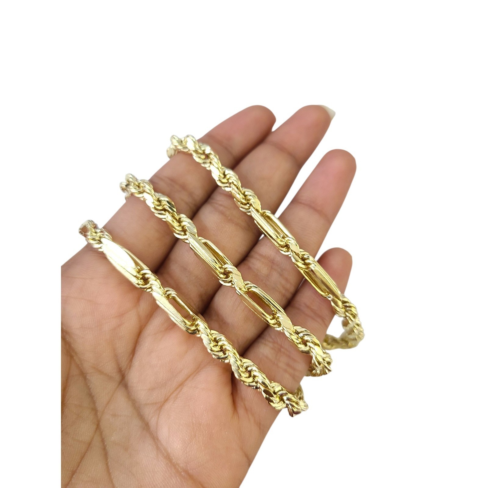 Real 14k Yellow Gold Milano Rope Chain 6mm Necklace 18″-30″ in Men Women