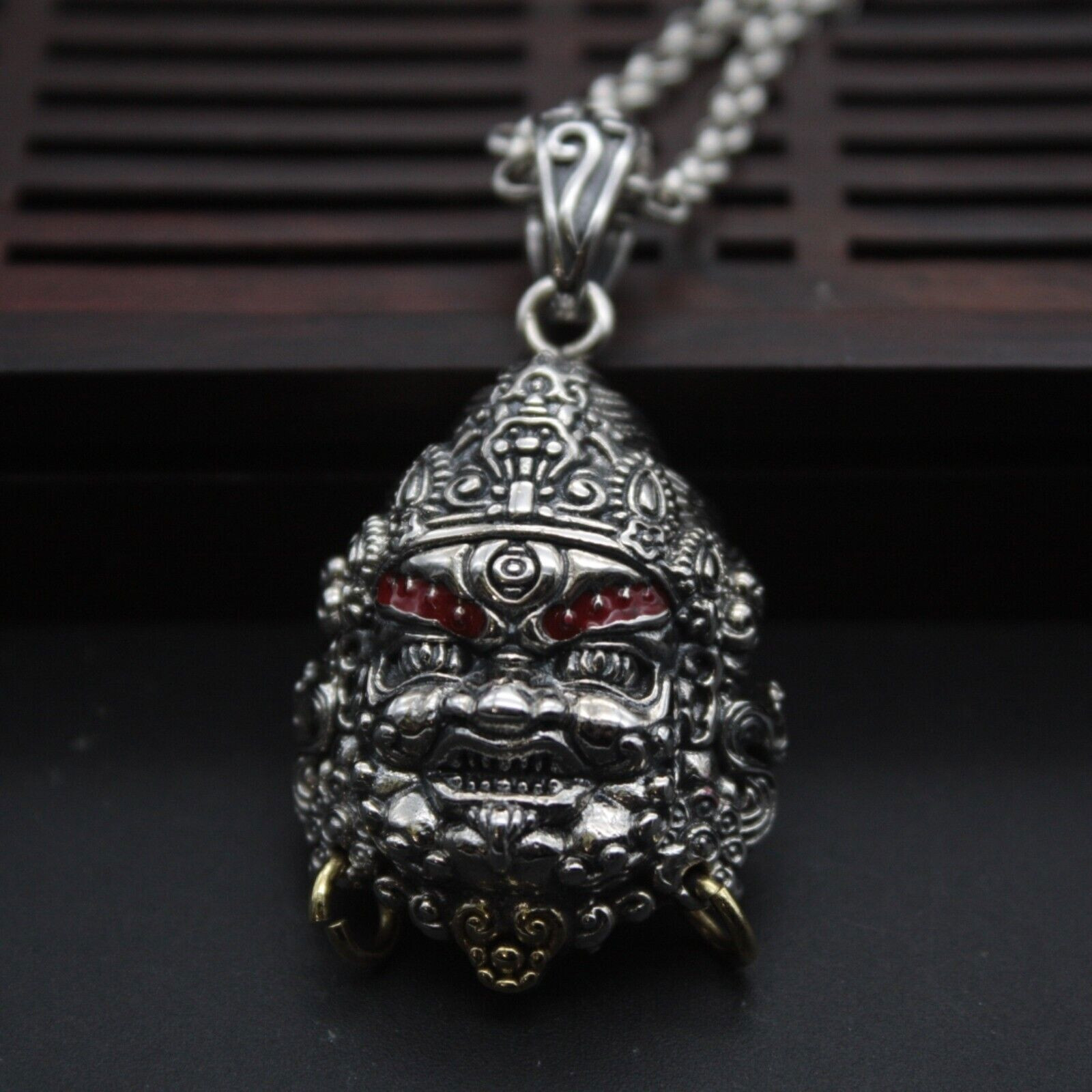Pure S925 Sterling Silver Men Women Bless Lucky Patronus God Of Wealth Pendant
