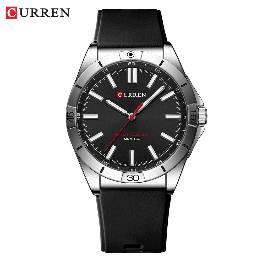 CURREN Men Quartz Watch Casual Business Wristwatch Boys Silicone Sport Watches