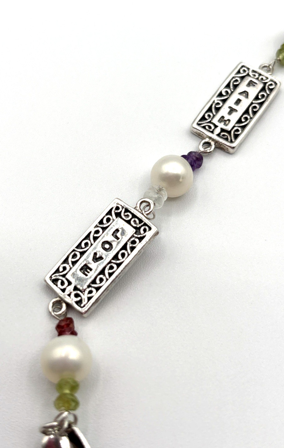 Alexa’s Angels Sterling Silver Bracelet Spiritual, Inspirational, Genuine Pearls